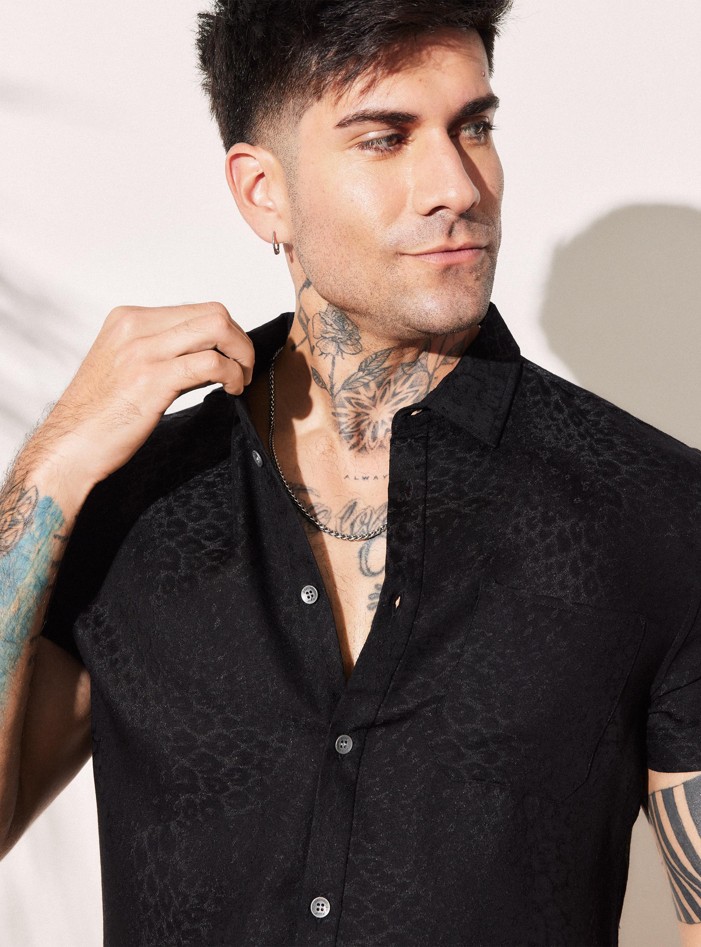 Camisa Tela Tejida con Diseño Animal Print-2