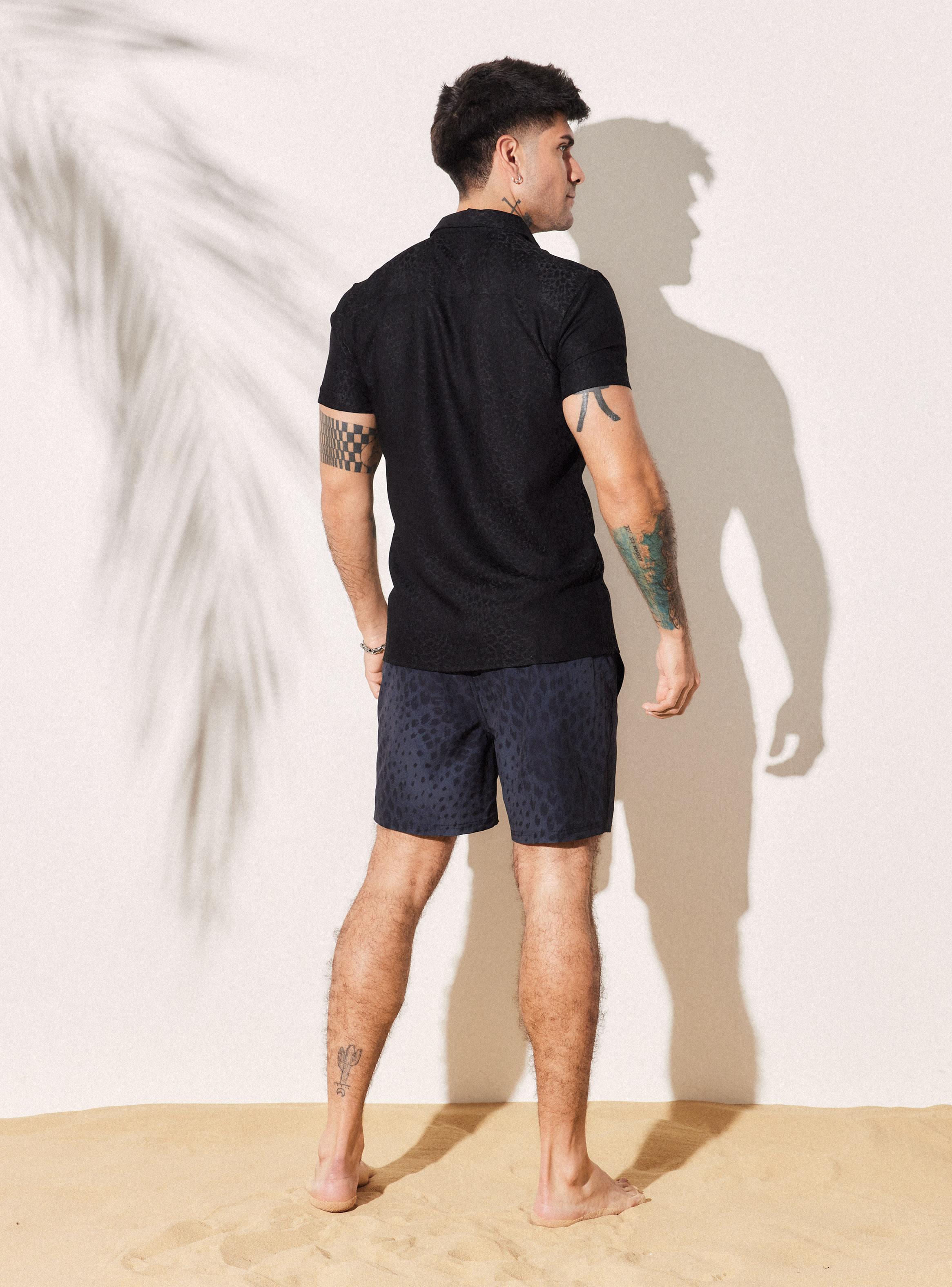 Camisa Tela Tejida con Diseño Animal Print-5