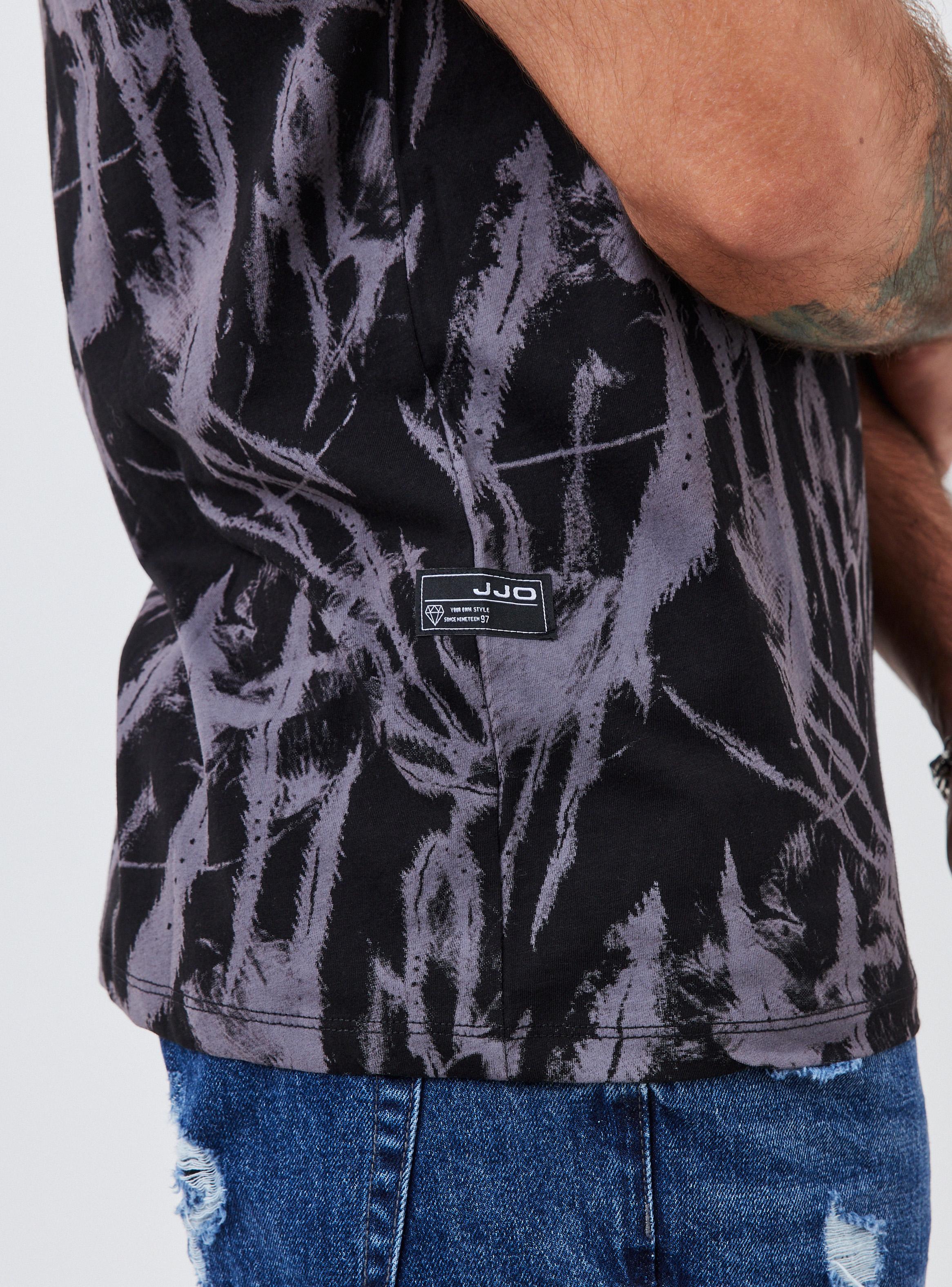 Polera Full Estampado Manchas Manga Corta-3