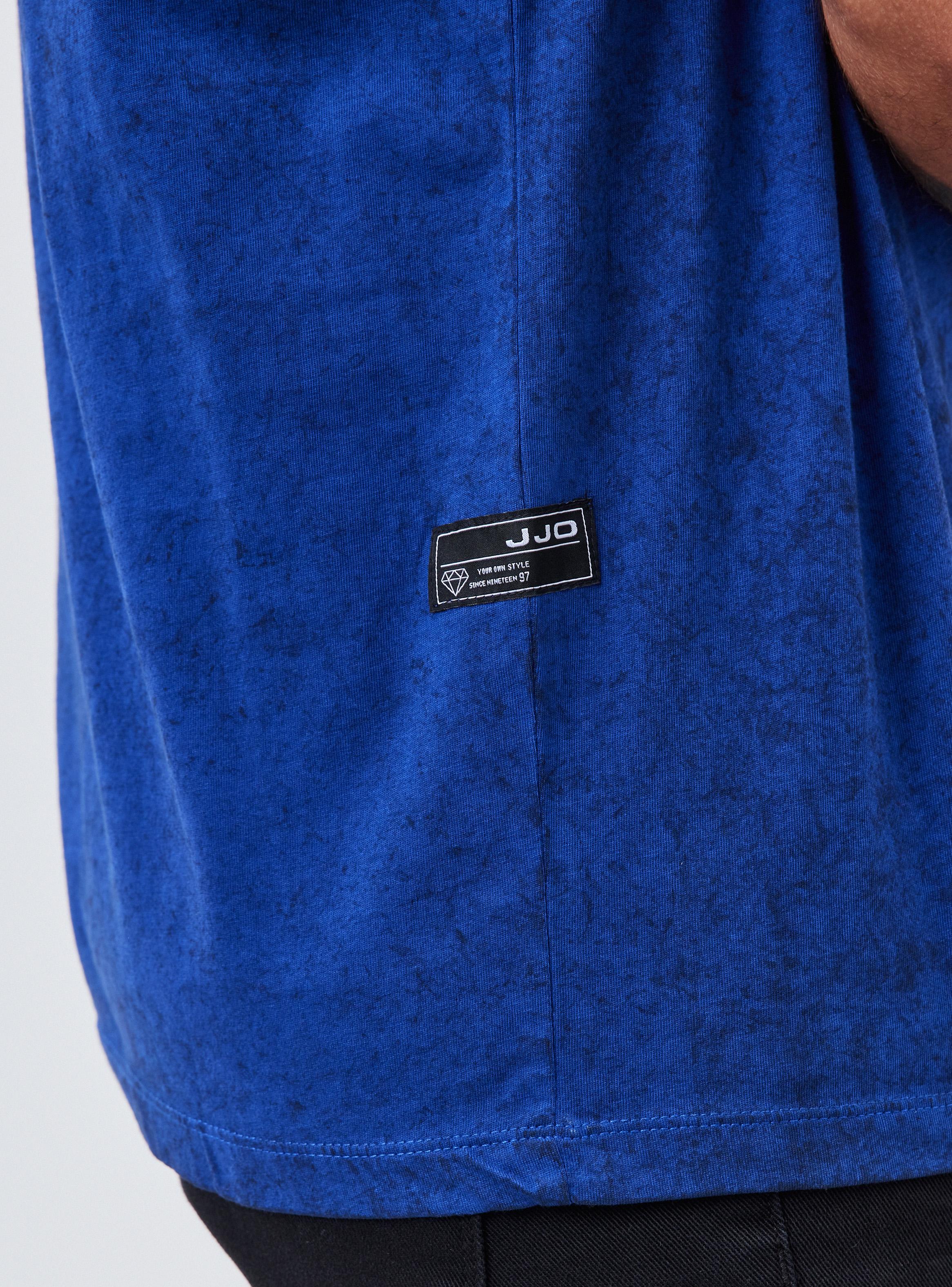 Polera Fondo Manchado Estampado Logo Frontal Manga Corta-3