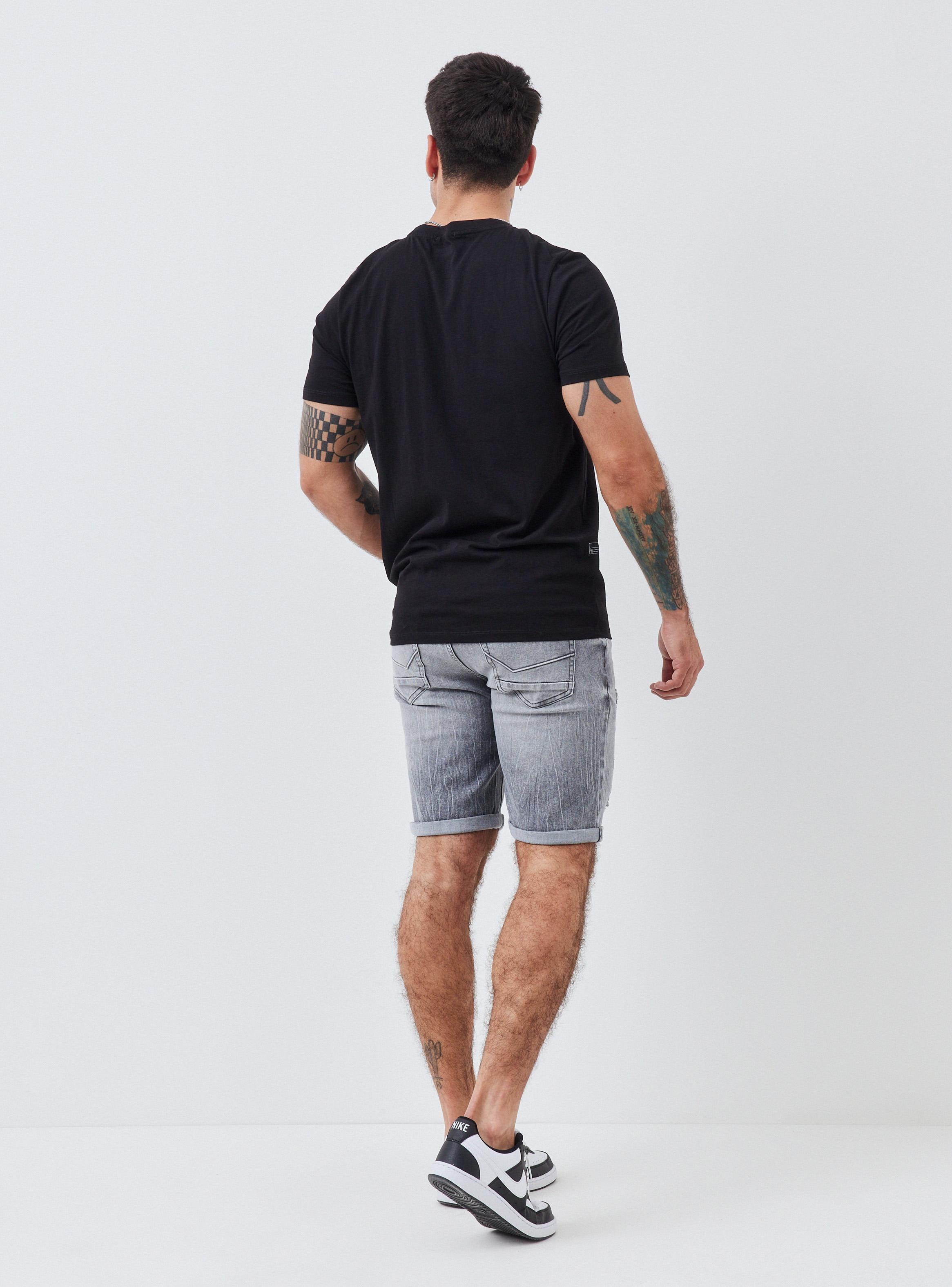 Polera Estampado Brochazo con Logo Manga Corta-5