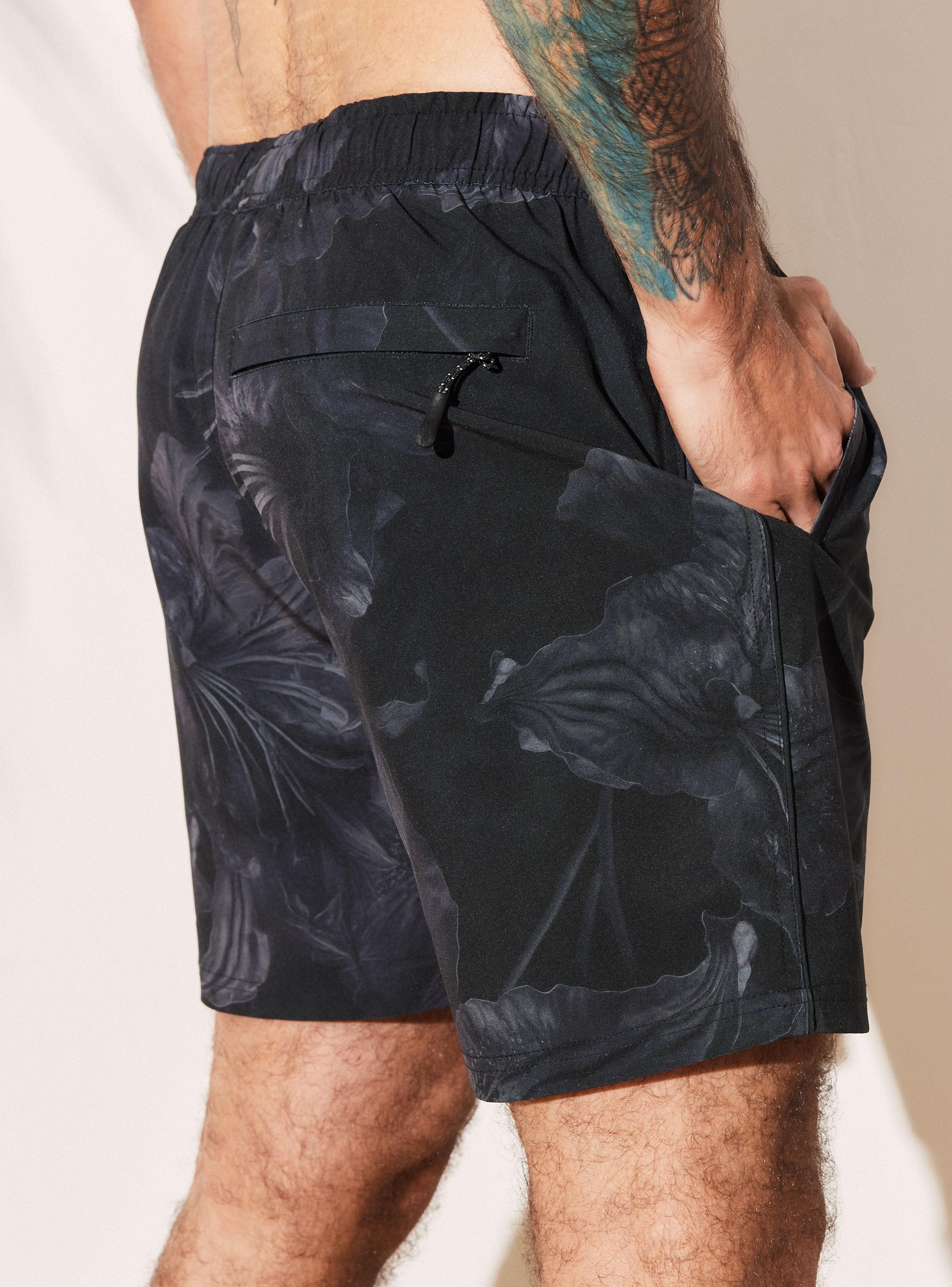 Traje de Baño Estampado Flores Oscuras-3