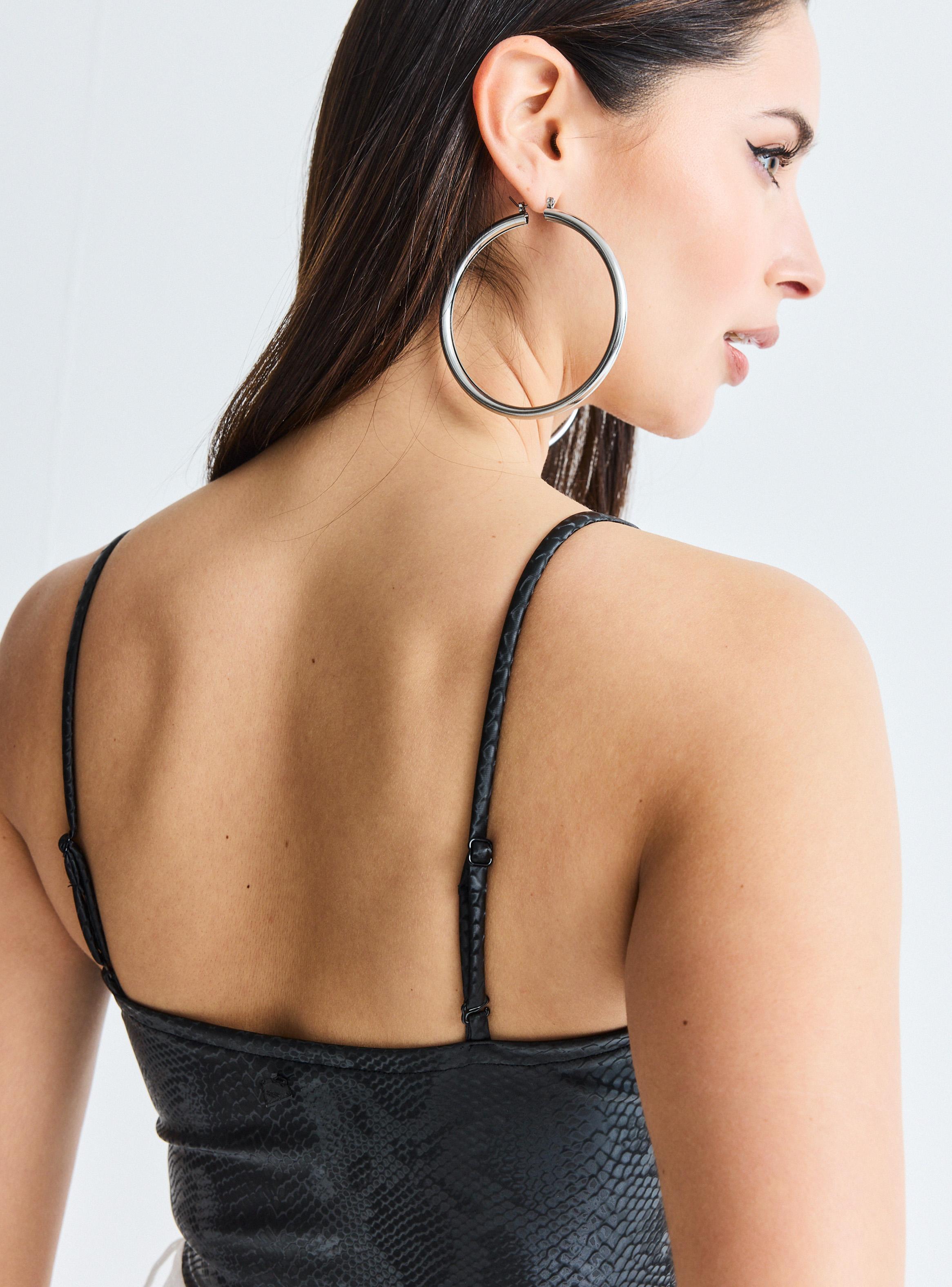 Polera Corset Animal Print con Pabilos y Cierre-3