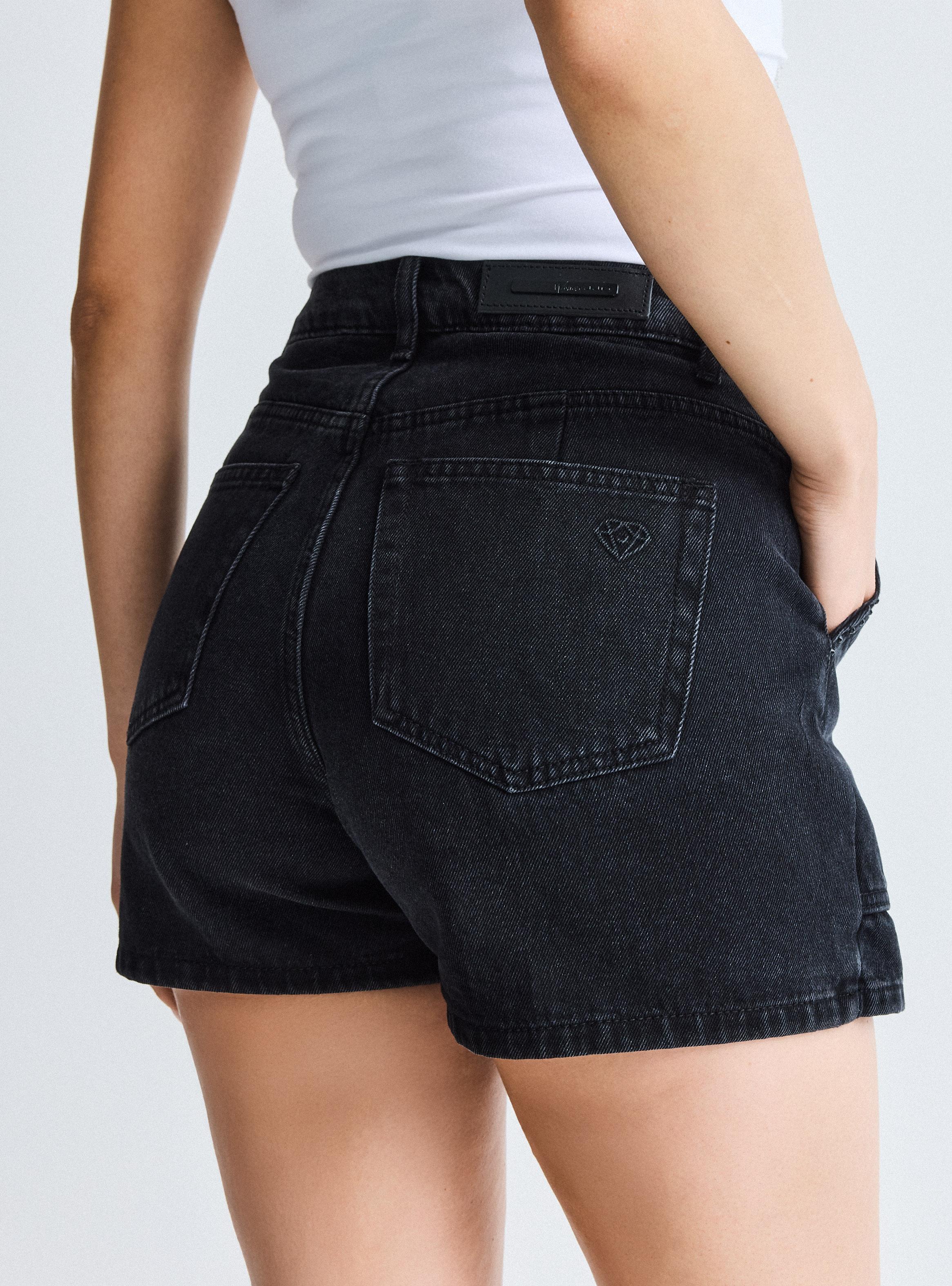 Falda Skort Bolsillos Parche con Strass-3