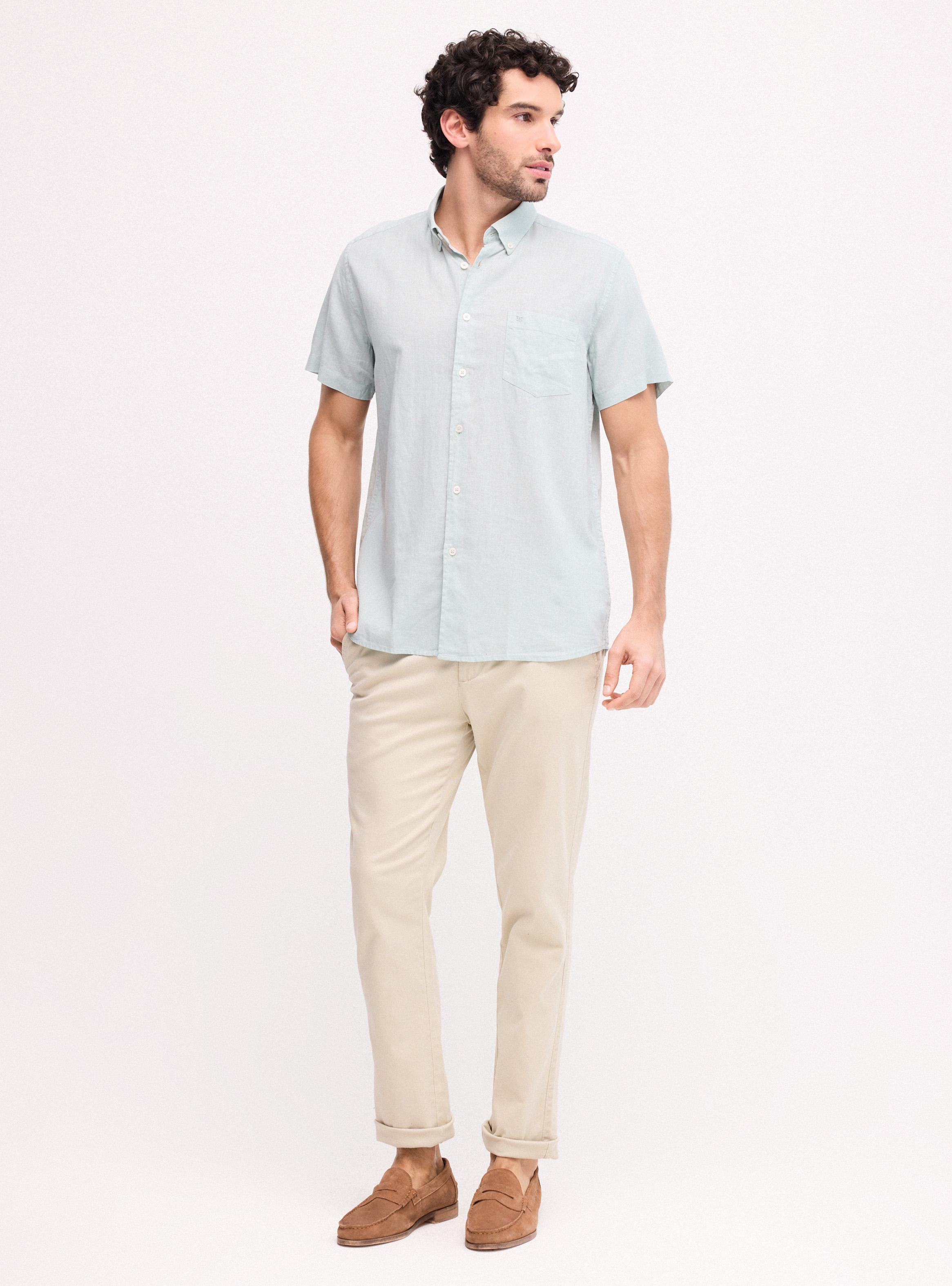 Camisa Algodón Lino Garment Dye-4