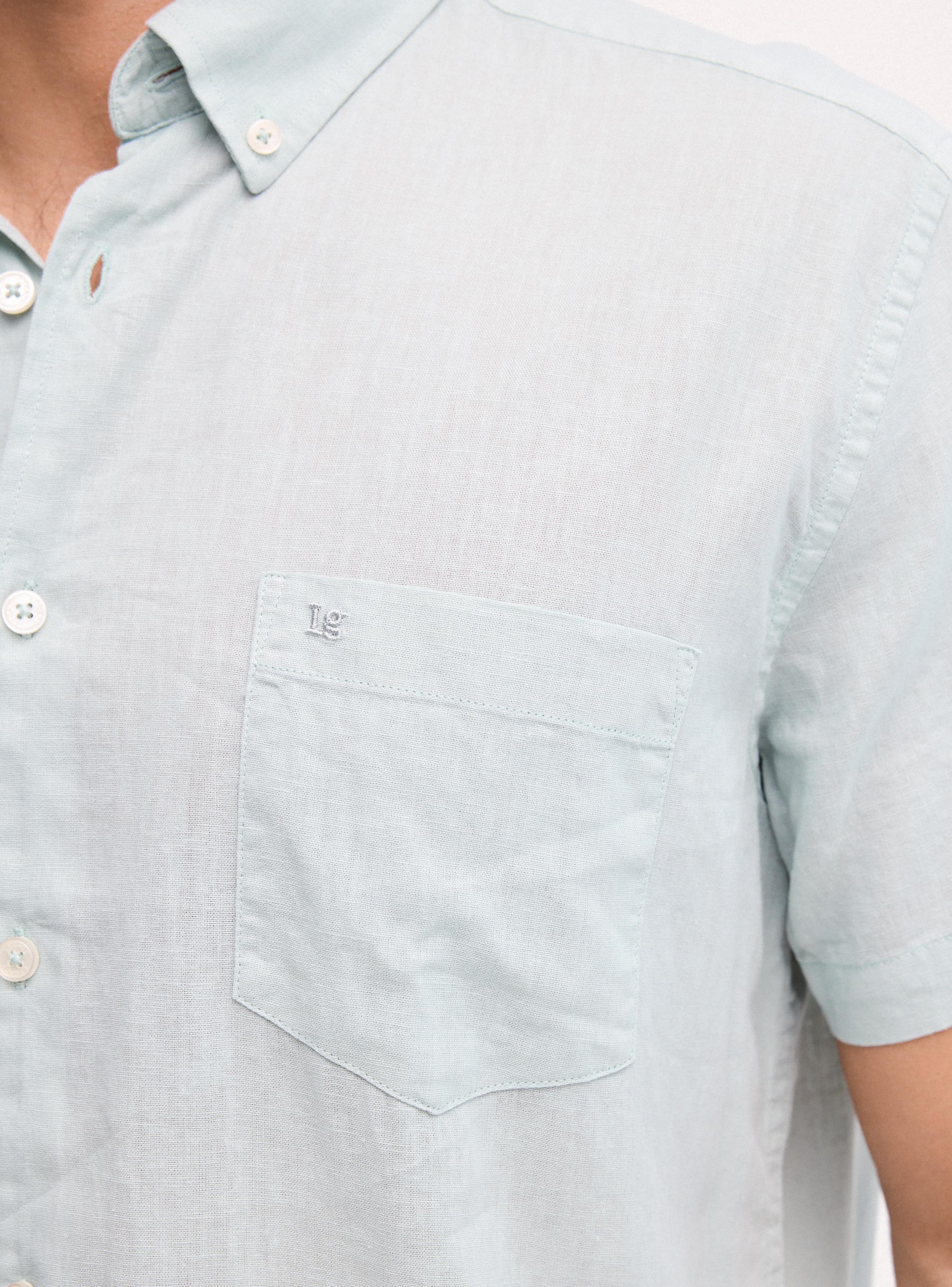 Camisa Algodón Lino Garment Dye-2