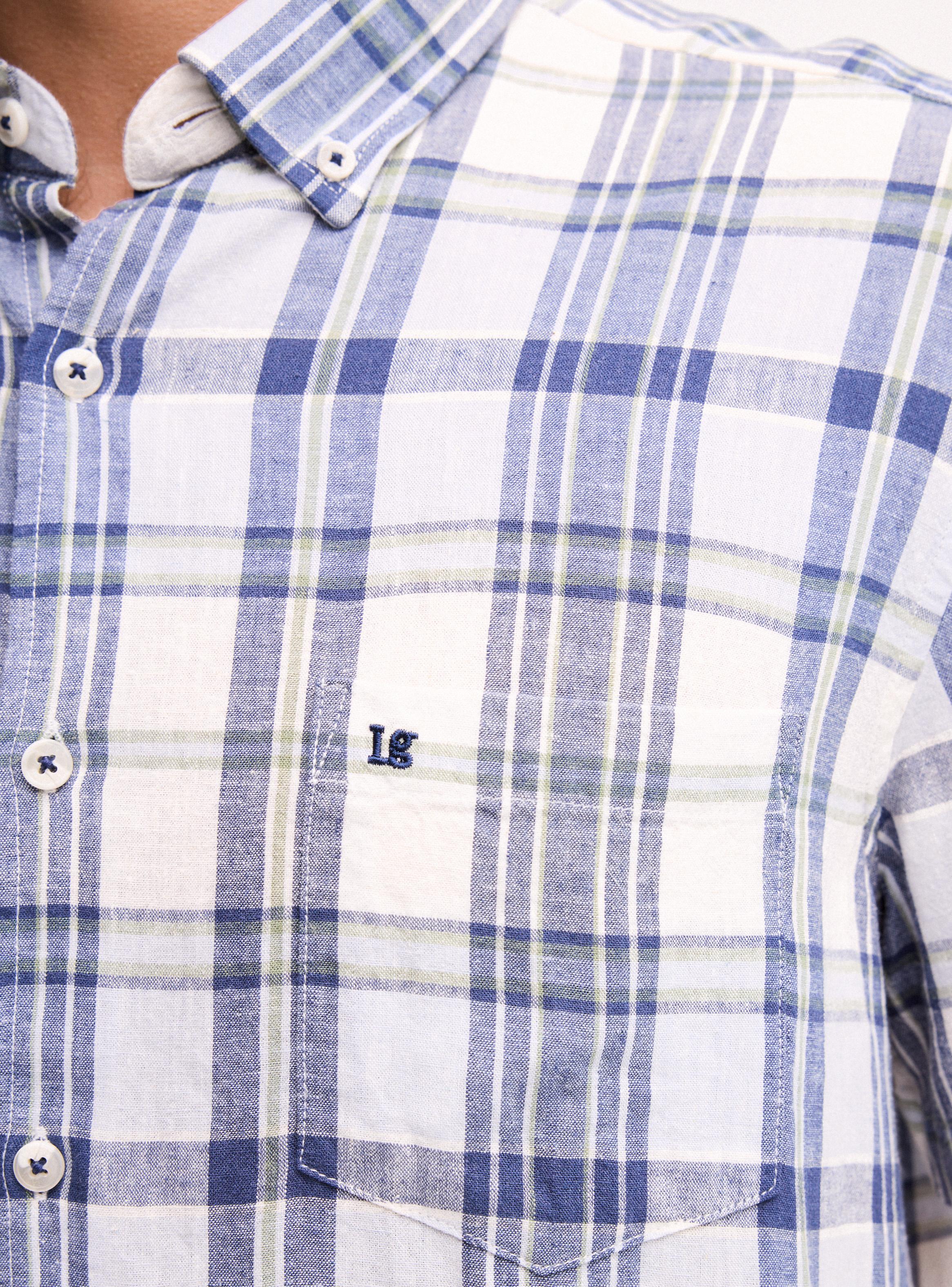 Camisa Lino Cuadros-2