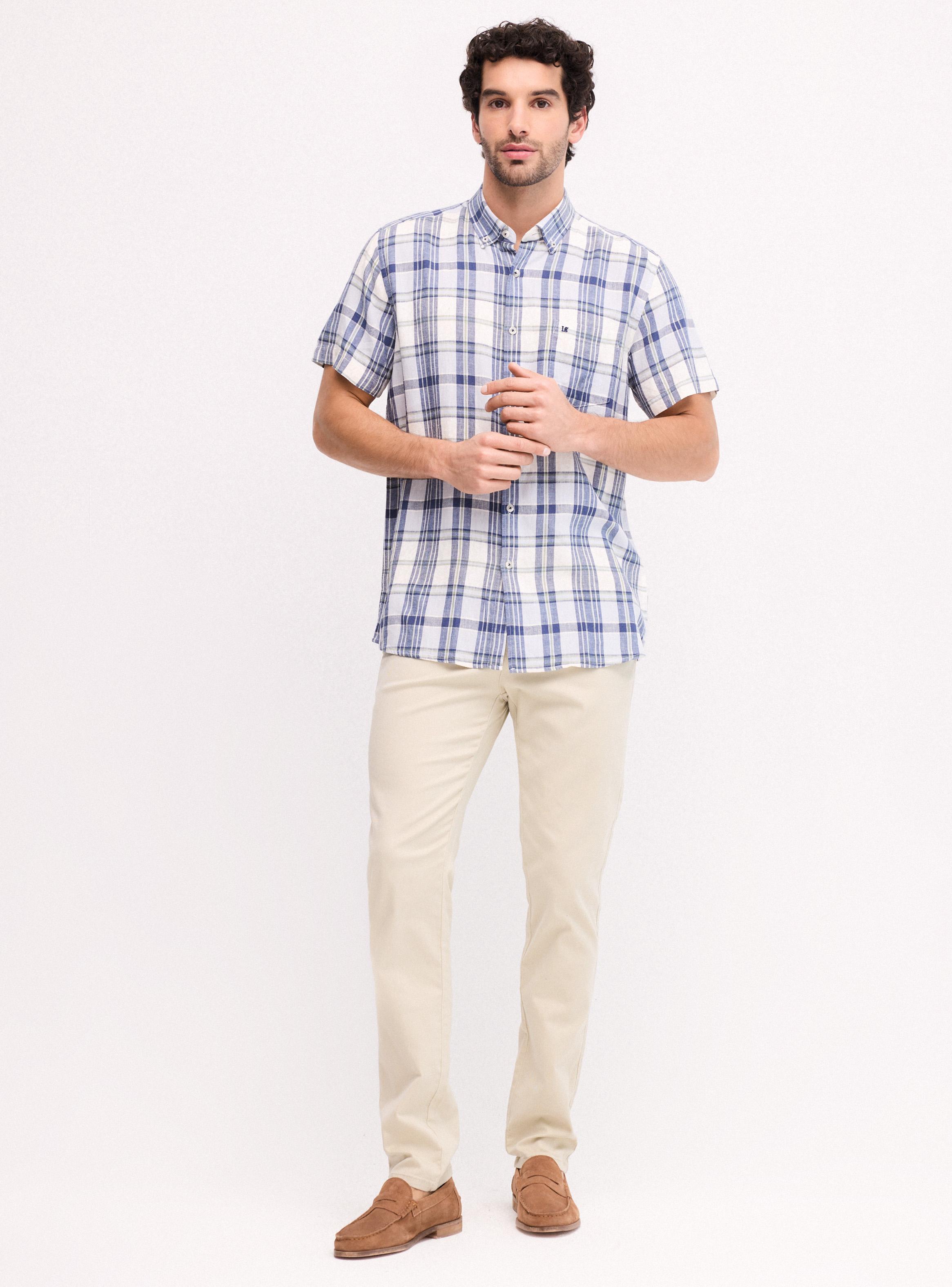 Camisa Lino Cuadros-4