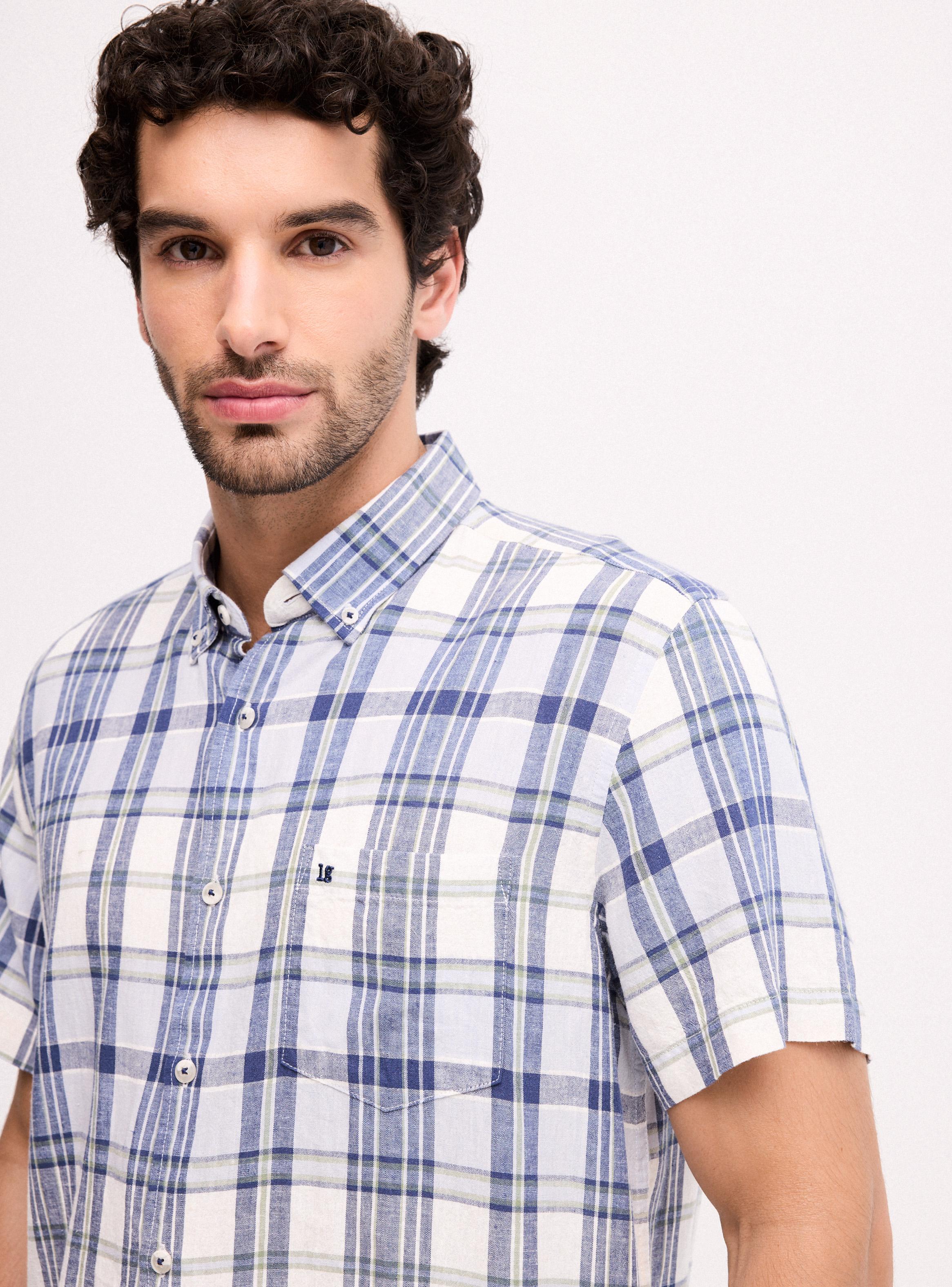 Camisa Lino Cuadros-3