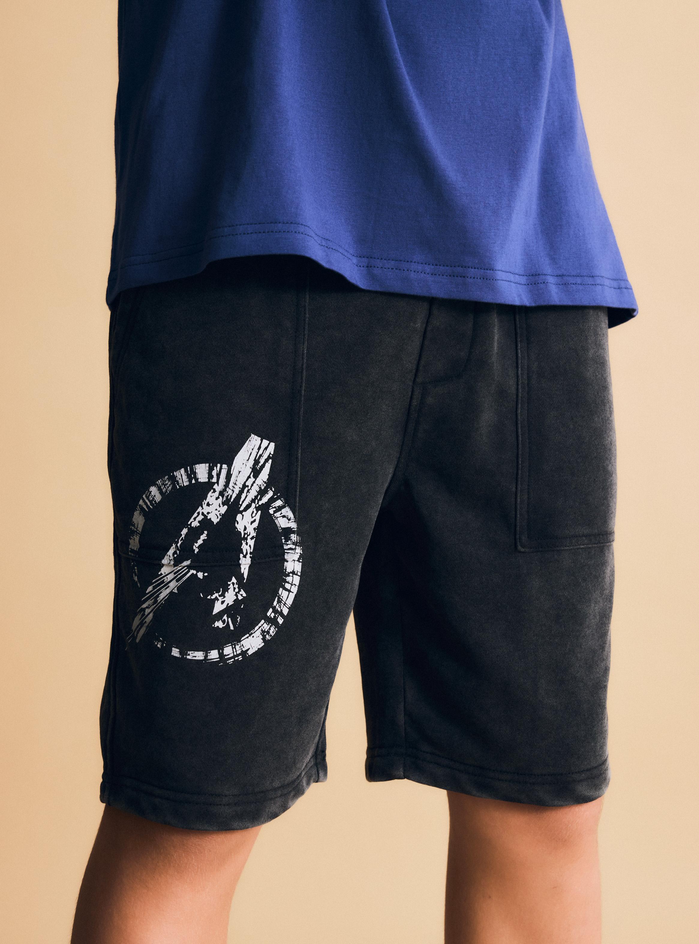 Short con Bolsillos y Estampado Avengers-4
