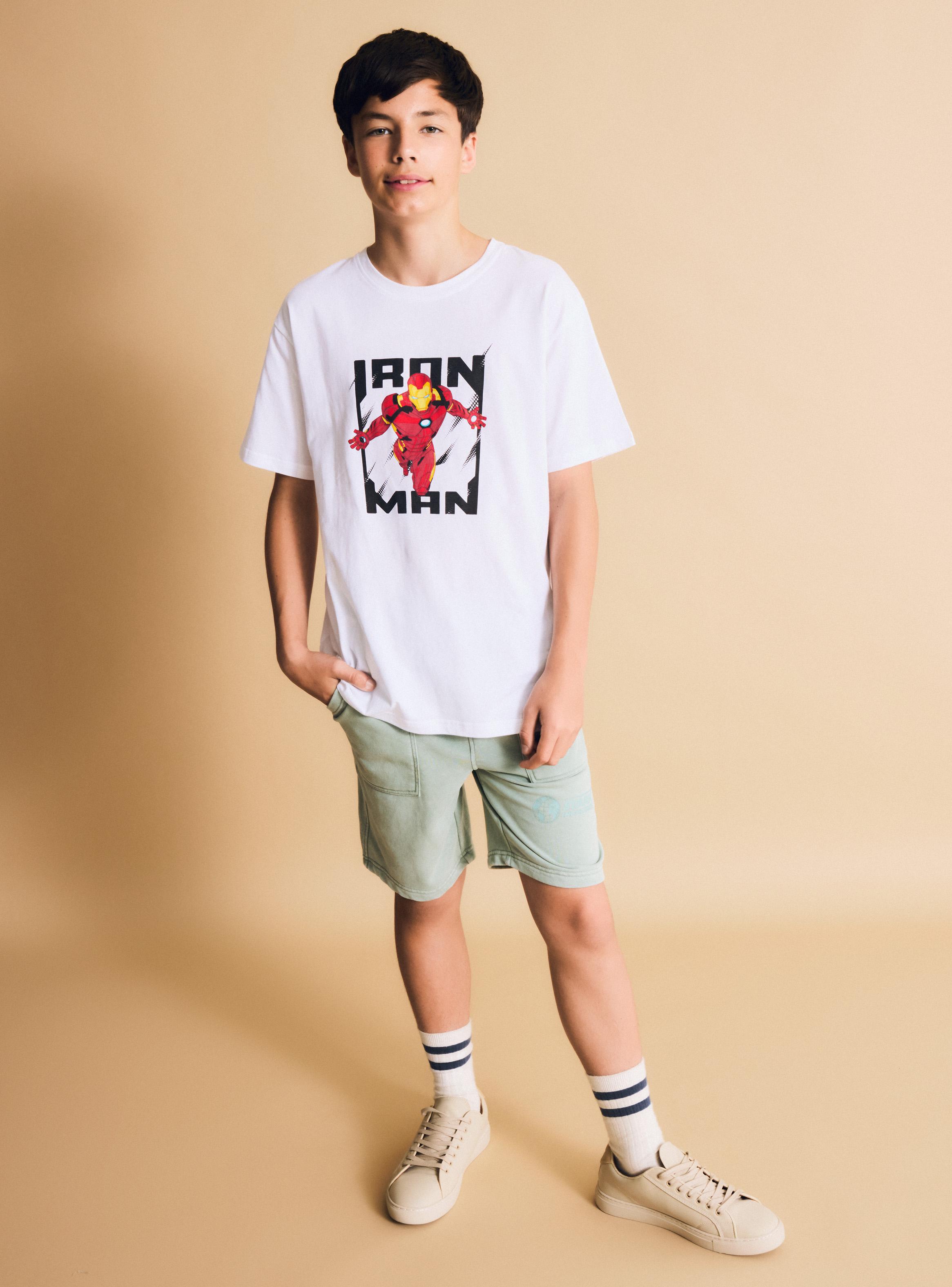 Short con Bolsillos y Estampado Avengers-0