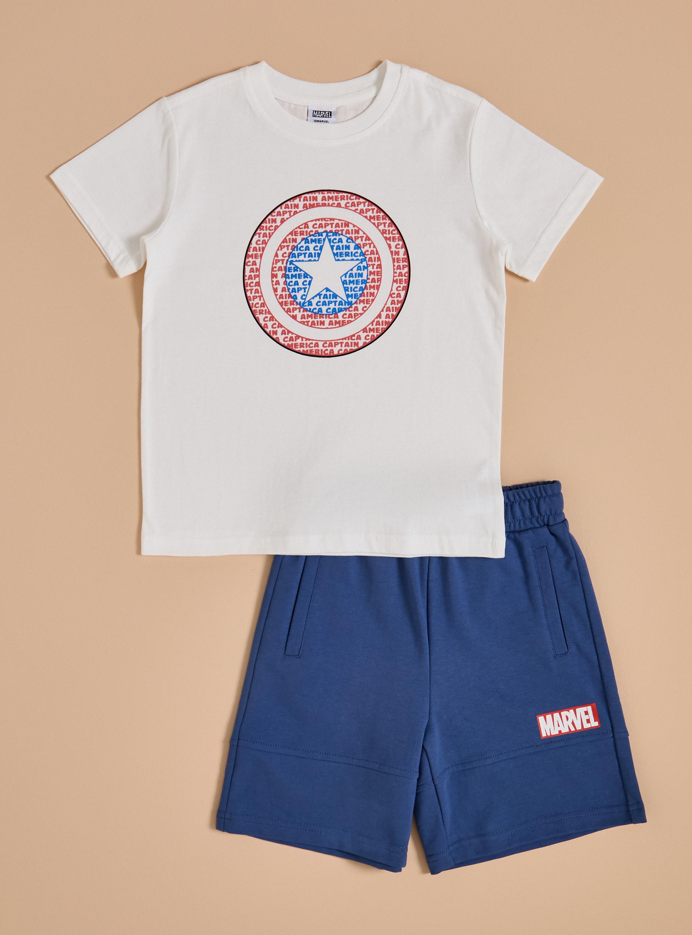Bipack Polera y Short Capitán América-0