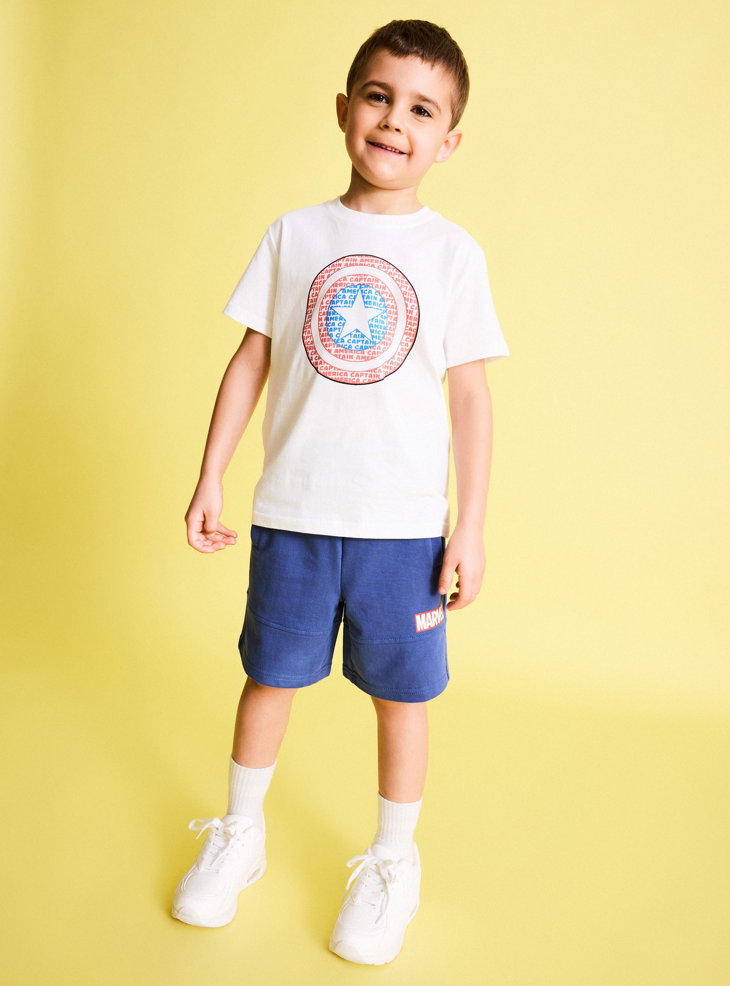 Bipack Polera y Short Capitán América-3