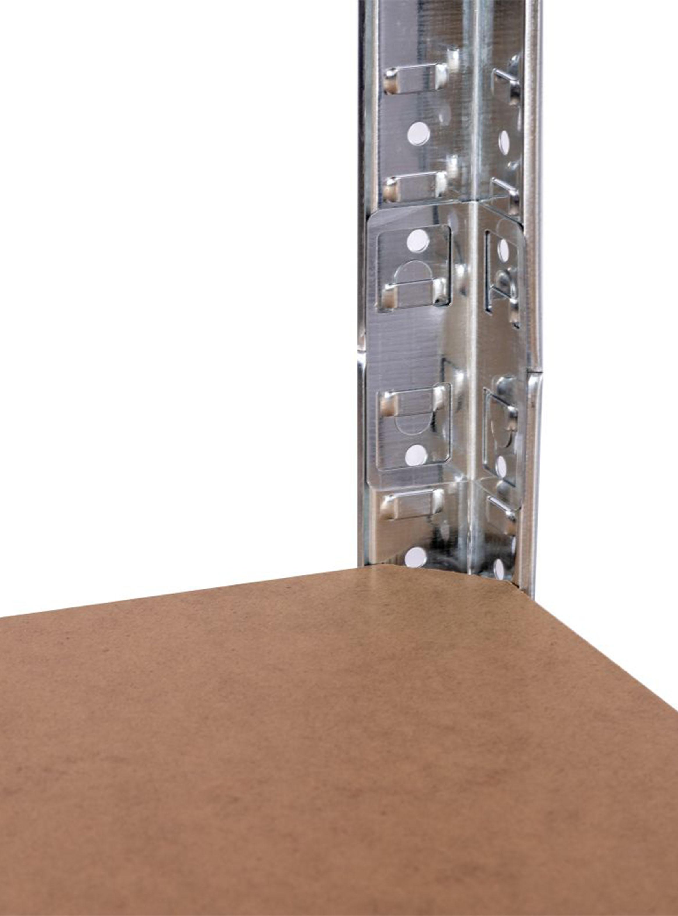 Estante Metálico Asia 5 Repisas 150x70x30 cm Galvanizado-4