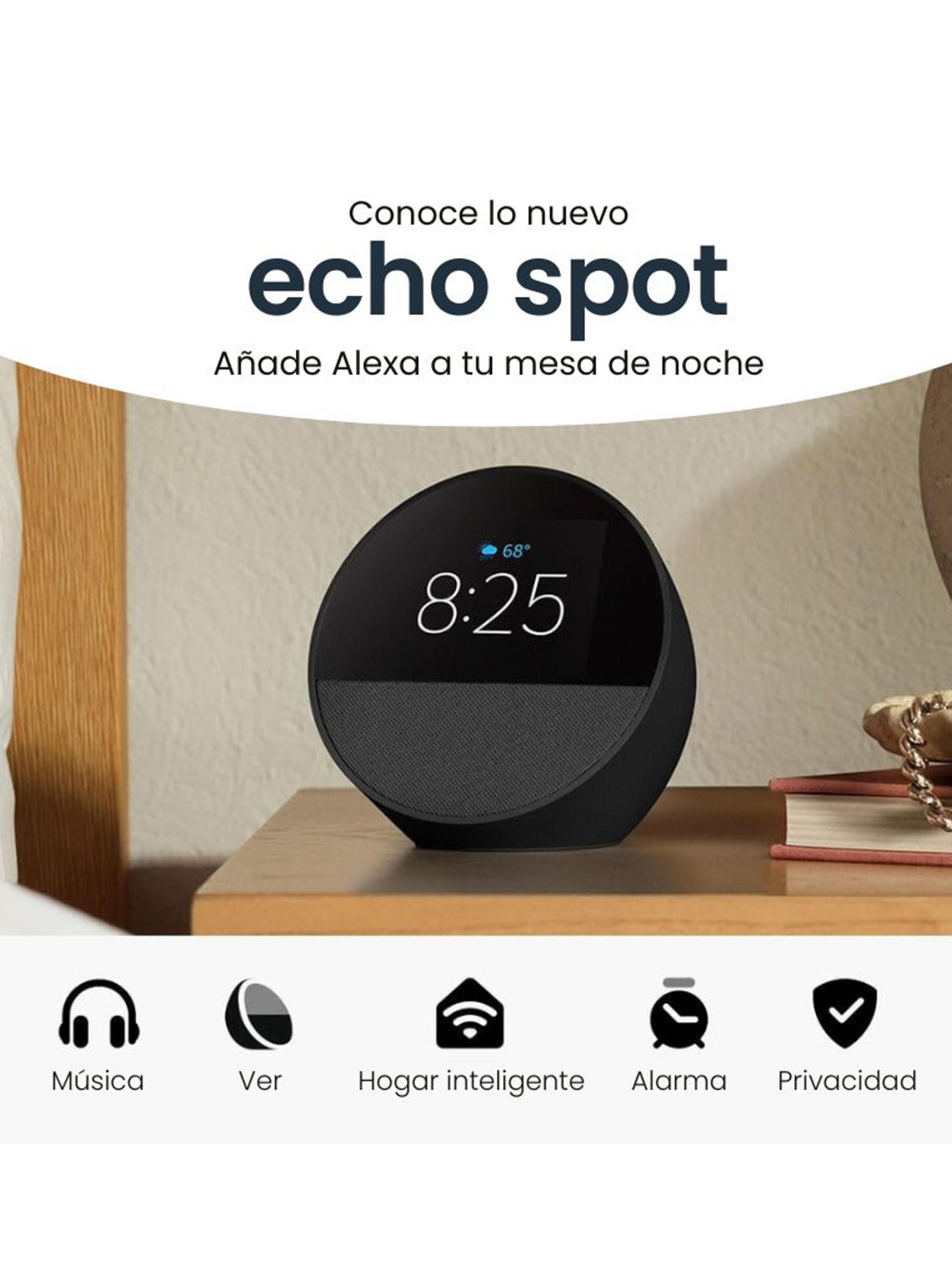 Asistente de Voz Amazon Alexa Echo Spot 2024 Negro-1