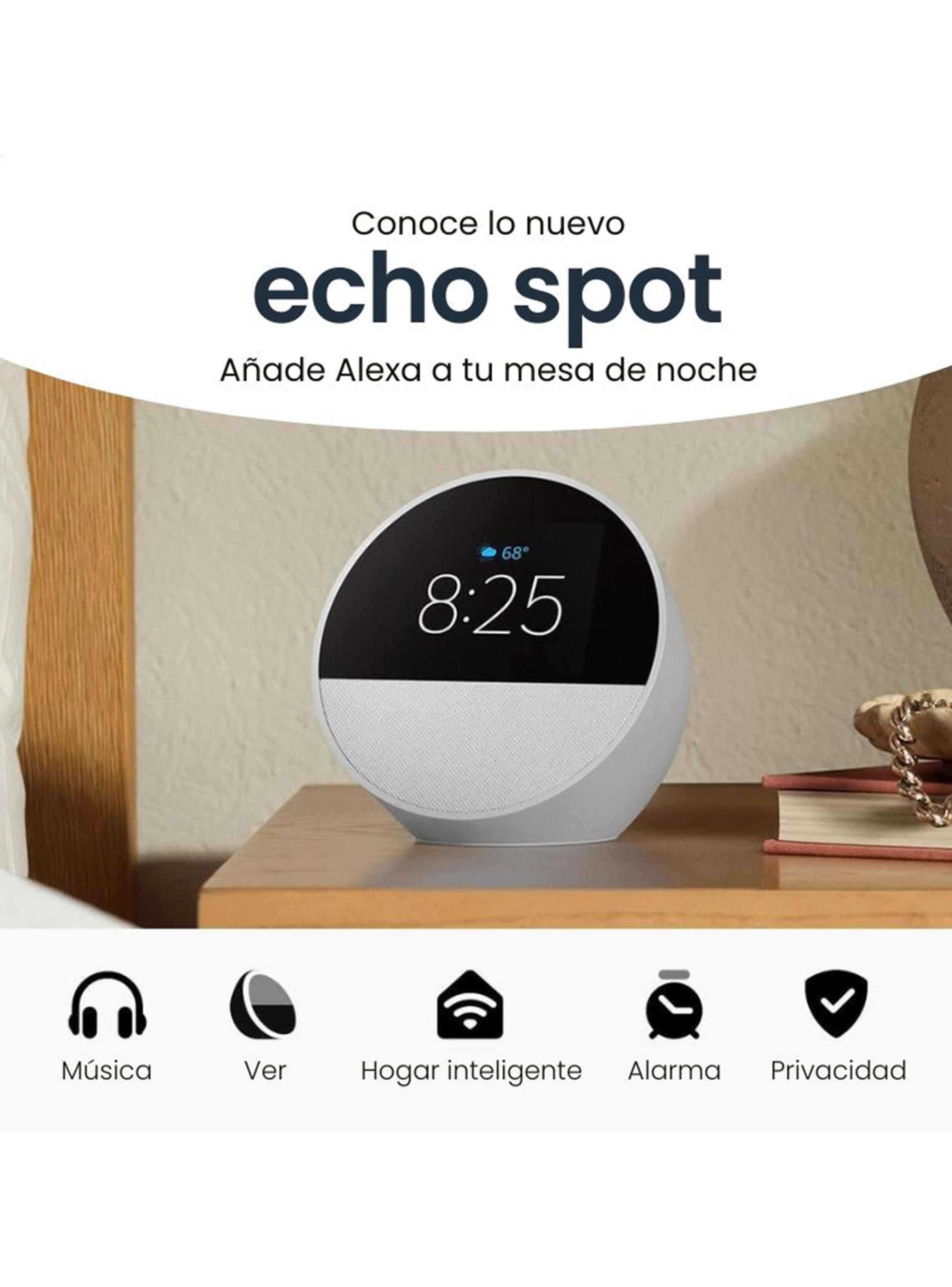 Asistente de Voz Amazon Alexa Echo Spot 2024 Blanco-1