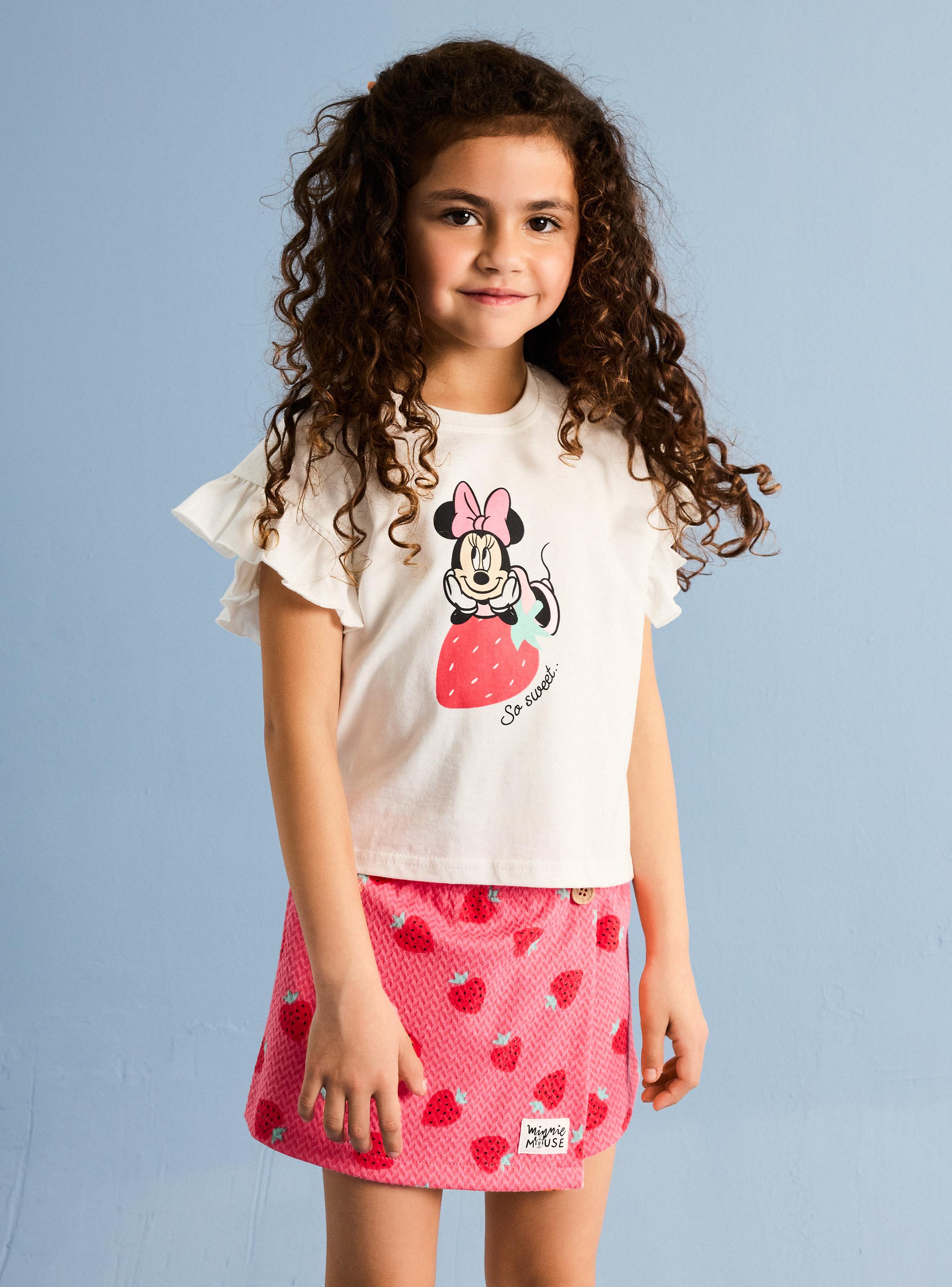 Conjunto Polera y Falda Diseño Frutillas Minnie-3
