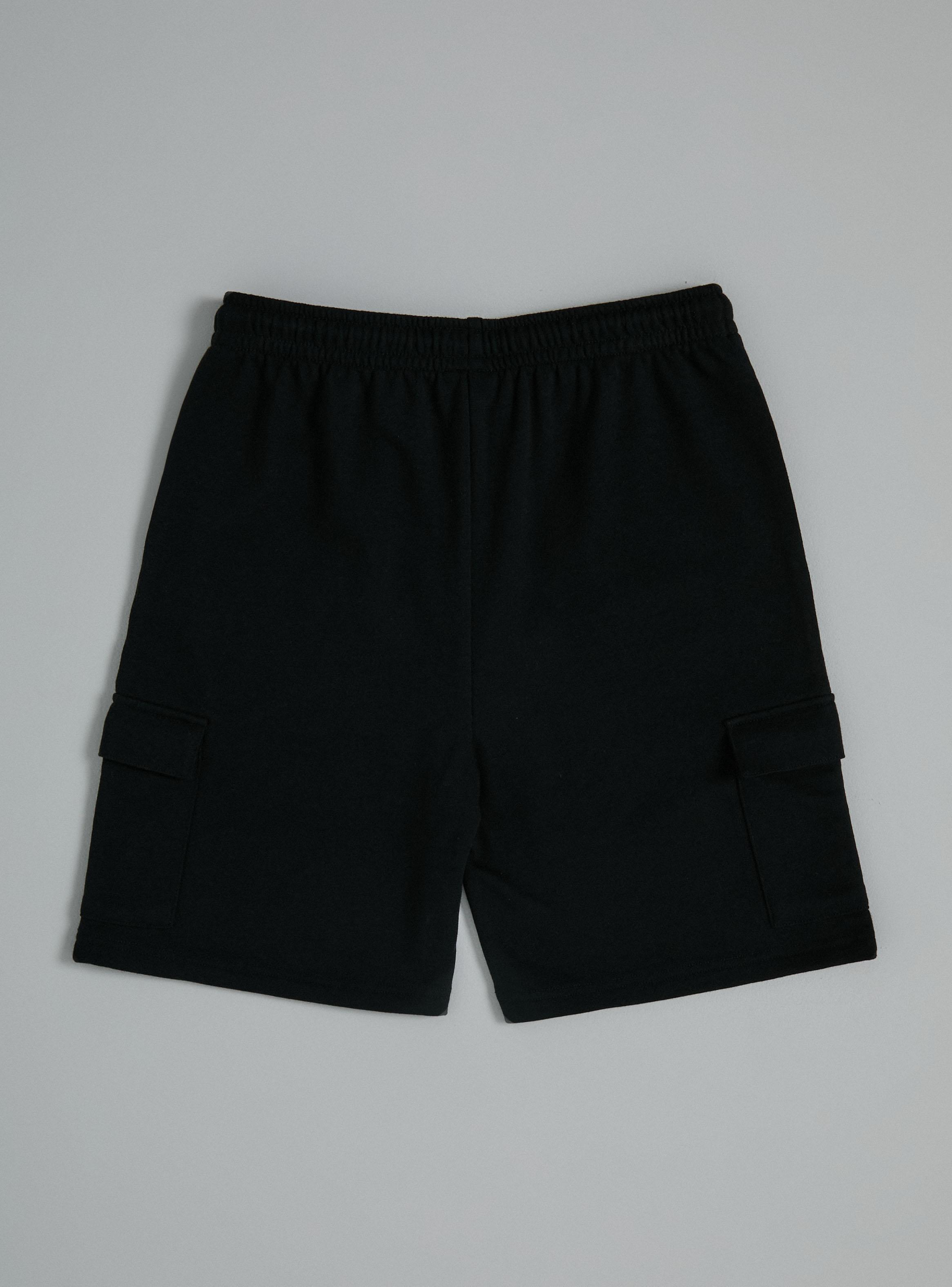 Short Buzo con Bolsillos Cargo y Cintura Ajustable-1