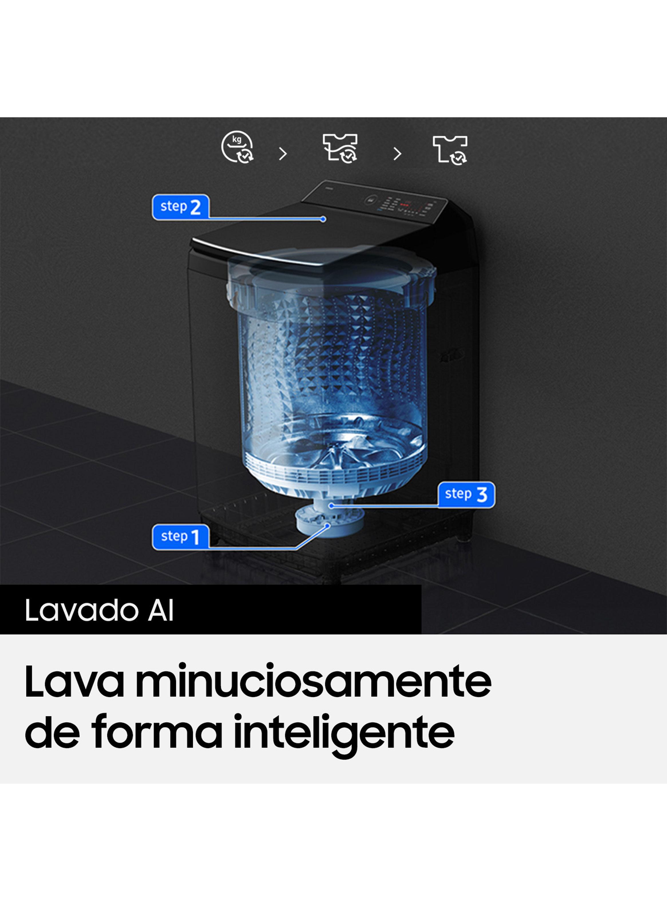 Lavadora Carga Superior 21 kg Bespoke AI WA80F21S8BZS-4