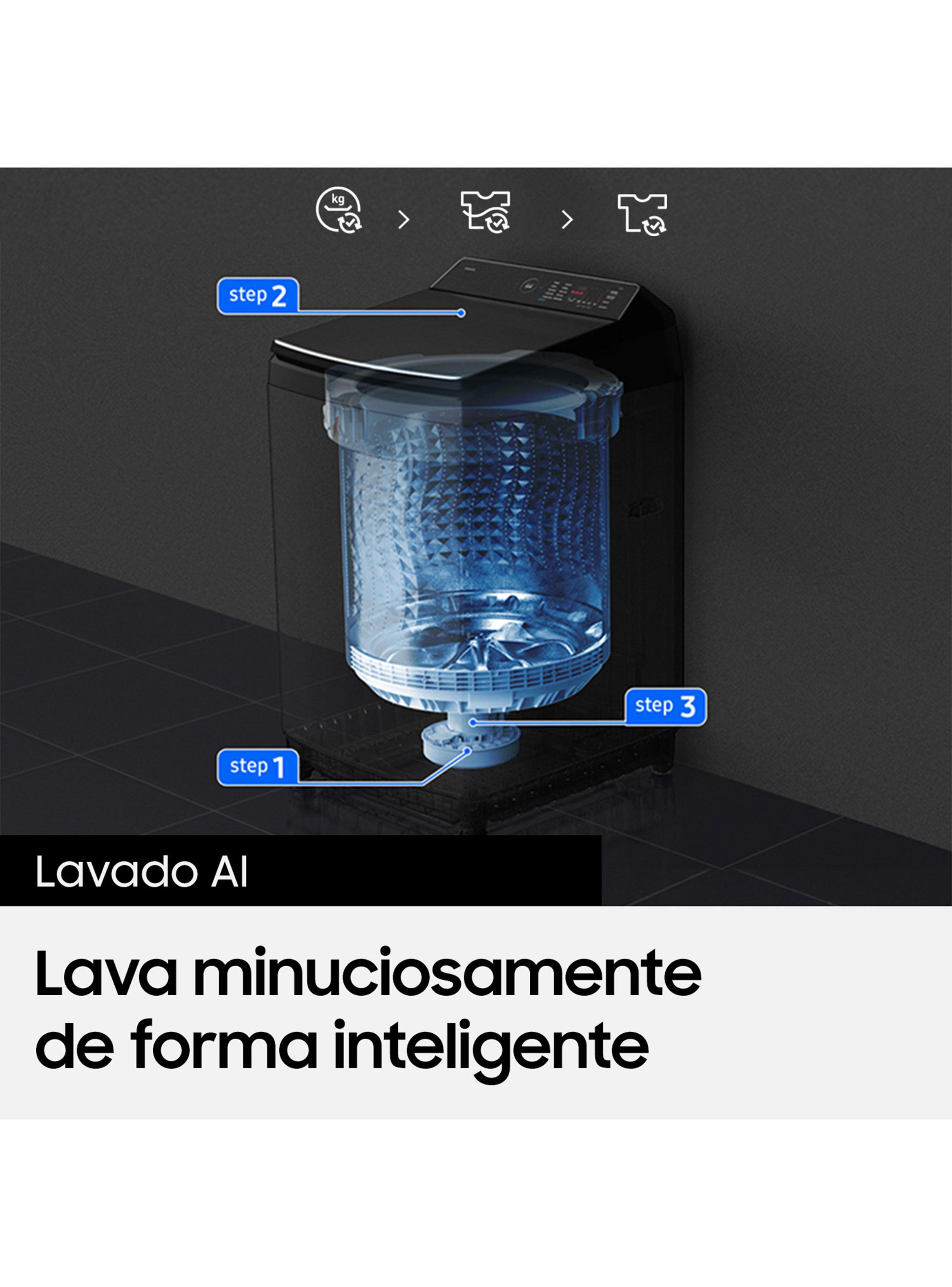 Lavadora Carga Superior 21 kg Bespoke con IA WA80F21S8BZS-4