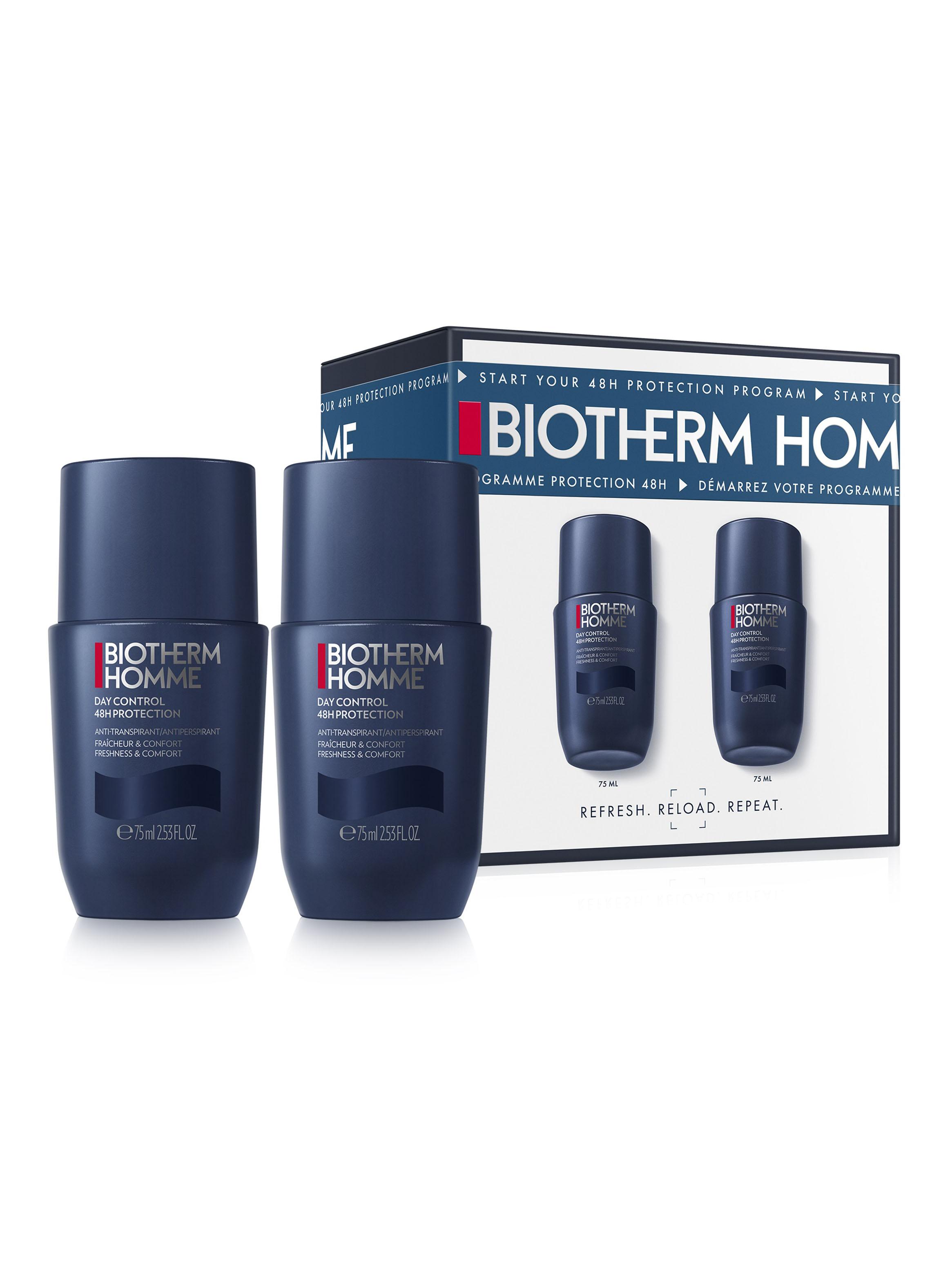 Set Duo Desodorantes Hombre Day Control 75 ml 48H Protección Biotherm-0
