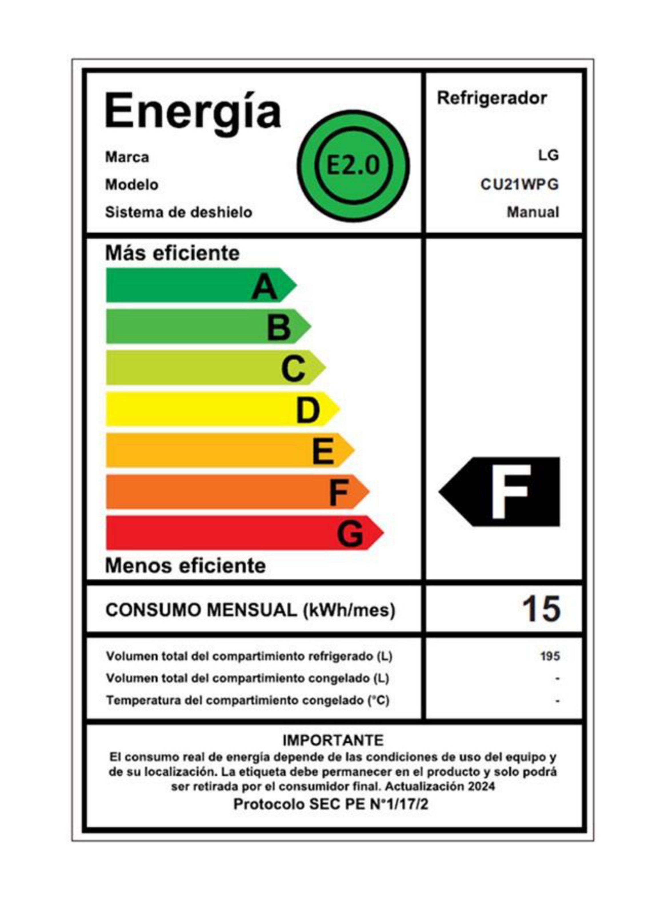 Refrigerador sin Freezer Frío Directo 195 Litros CU21WPG con Dispensador-5