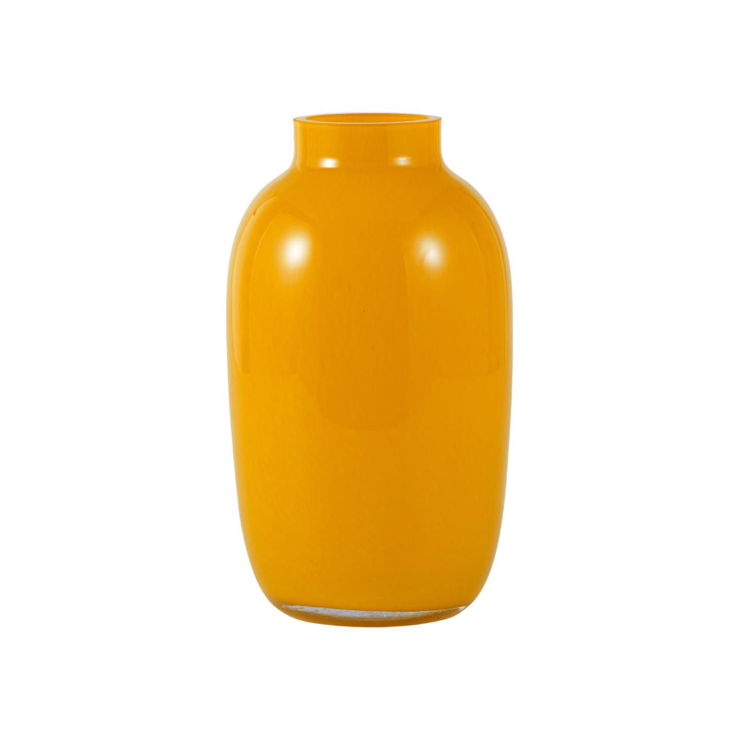 Jarrón Vidrio Amarillo 30 cm-0