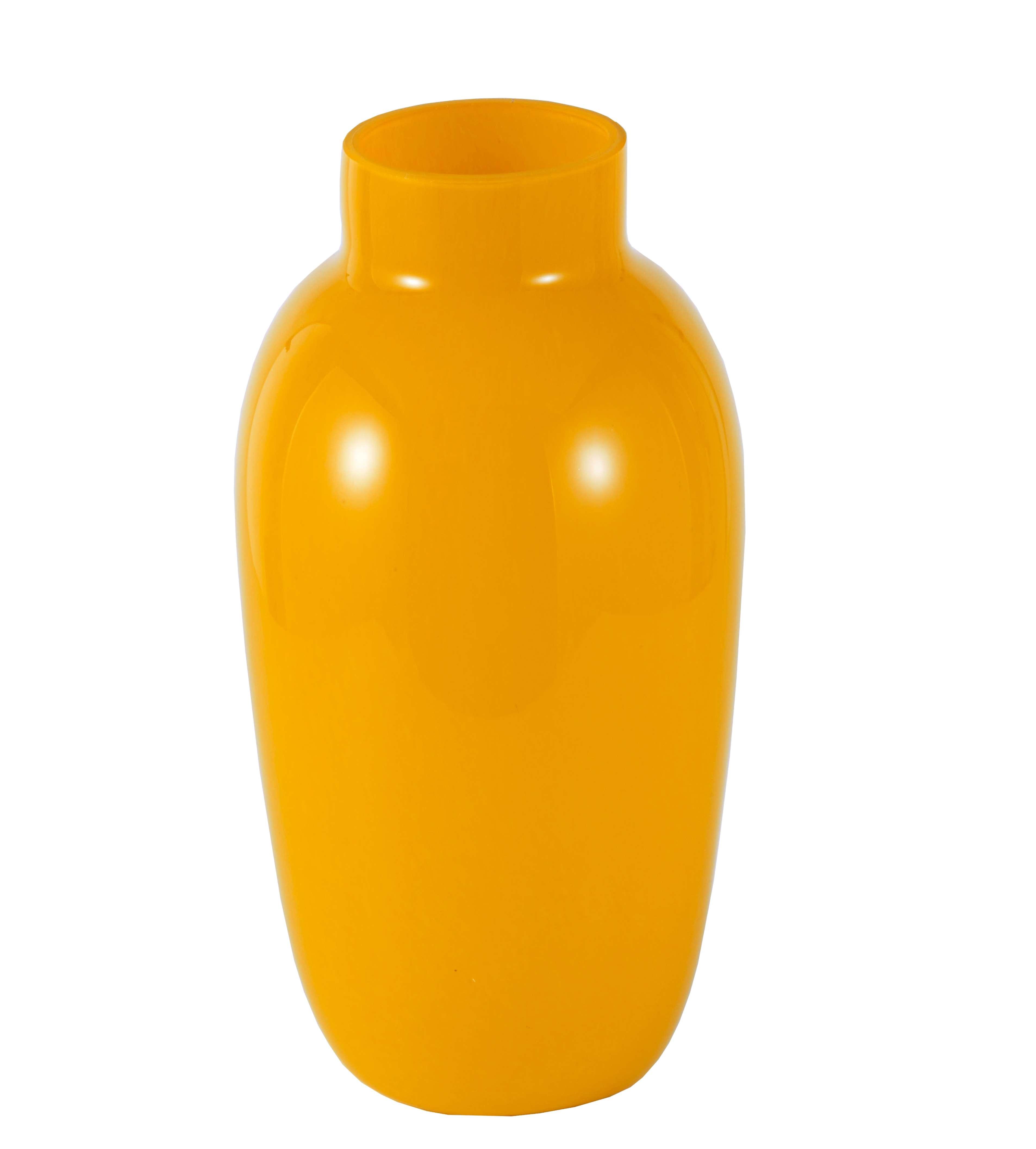 Jarrón Vidrio Amarillo 30 cm-2