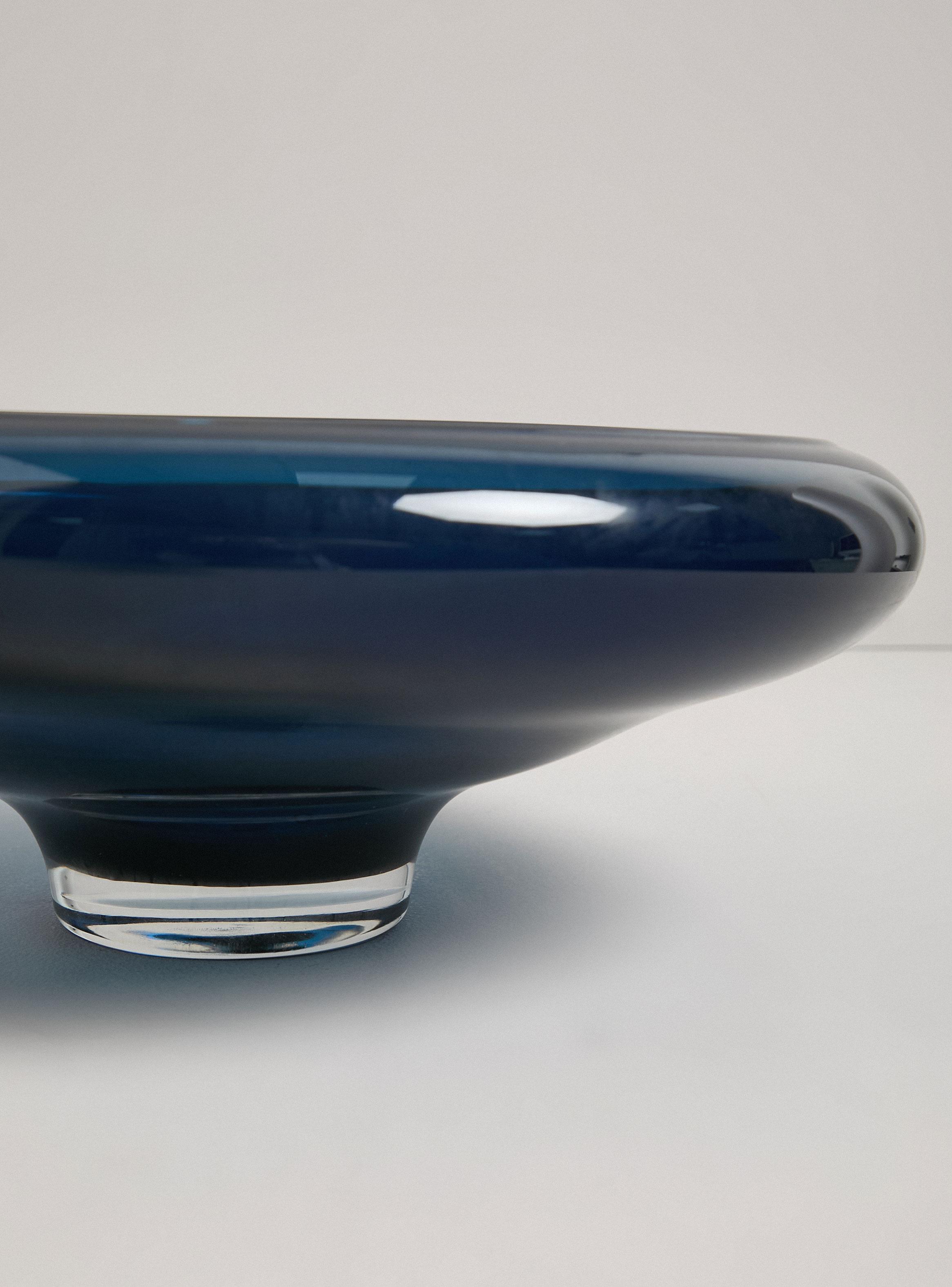 Centro de Mesa Vidrio Azul Aqua-2