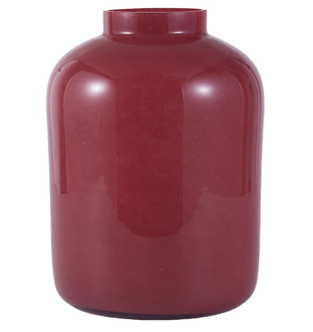 Jarrón Vidrio Rojo 31 cm-3