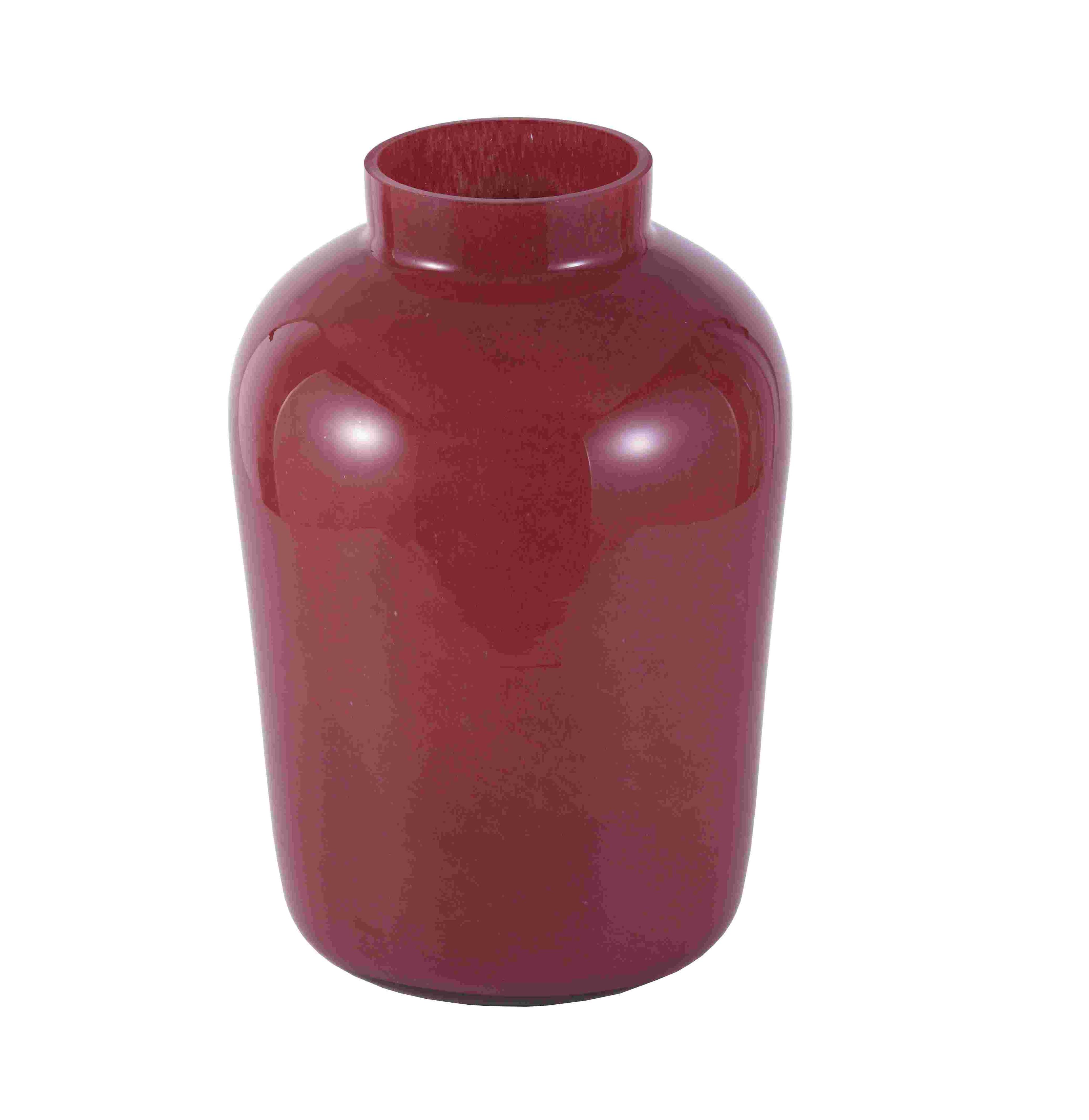 Jarrón Vidrio Rojo 31 cm-2