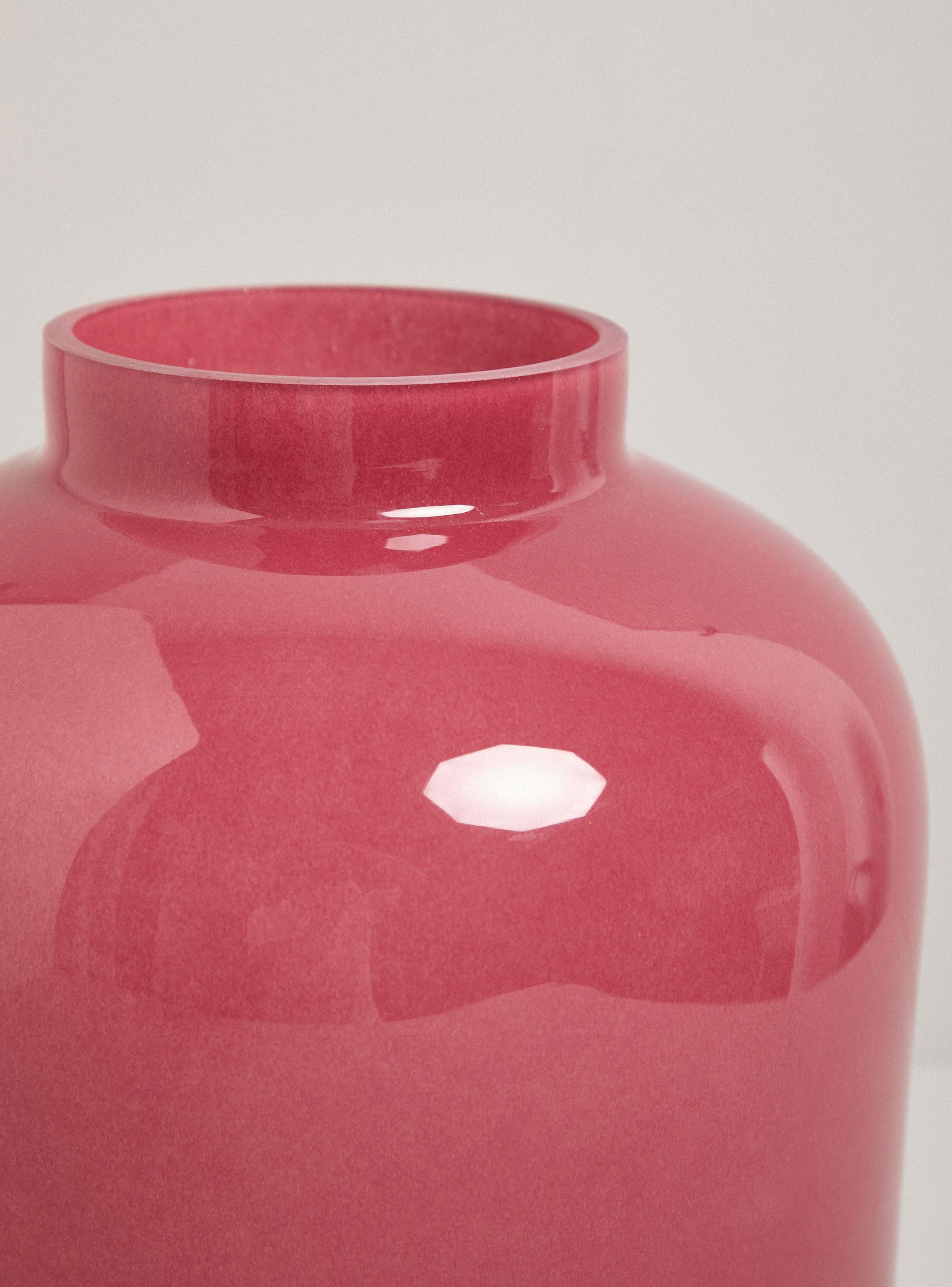 Jarrón Vidrio Rojo 31 cm-2