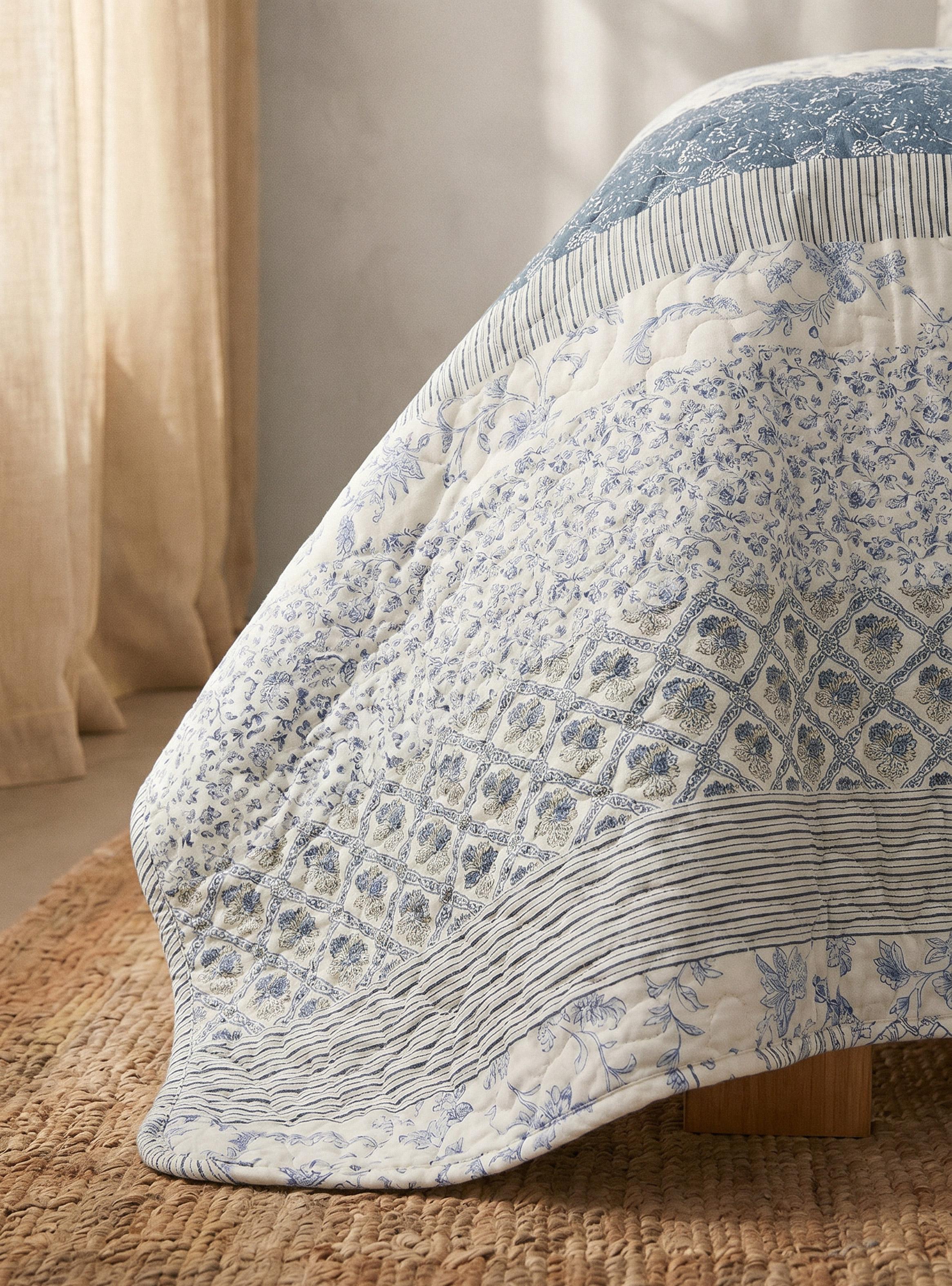 Quilt Sherpa Flores 1.5 Plazas-3