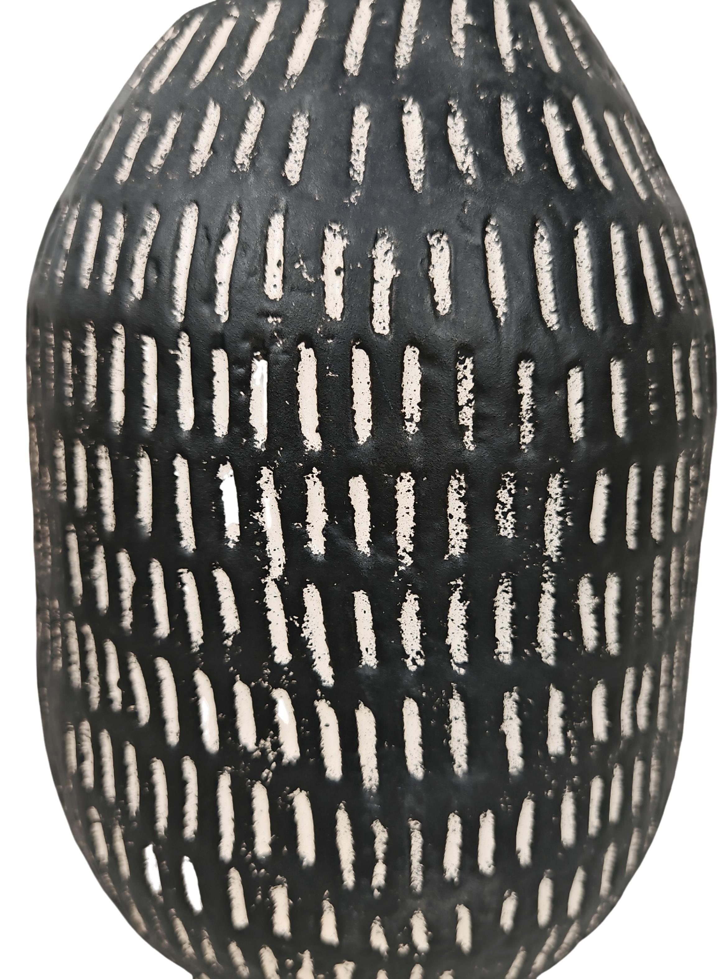 Jarrón Tribal Gres 20 cm-3