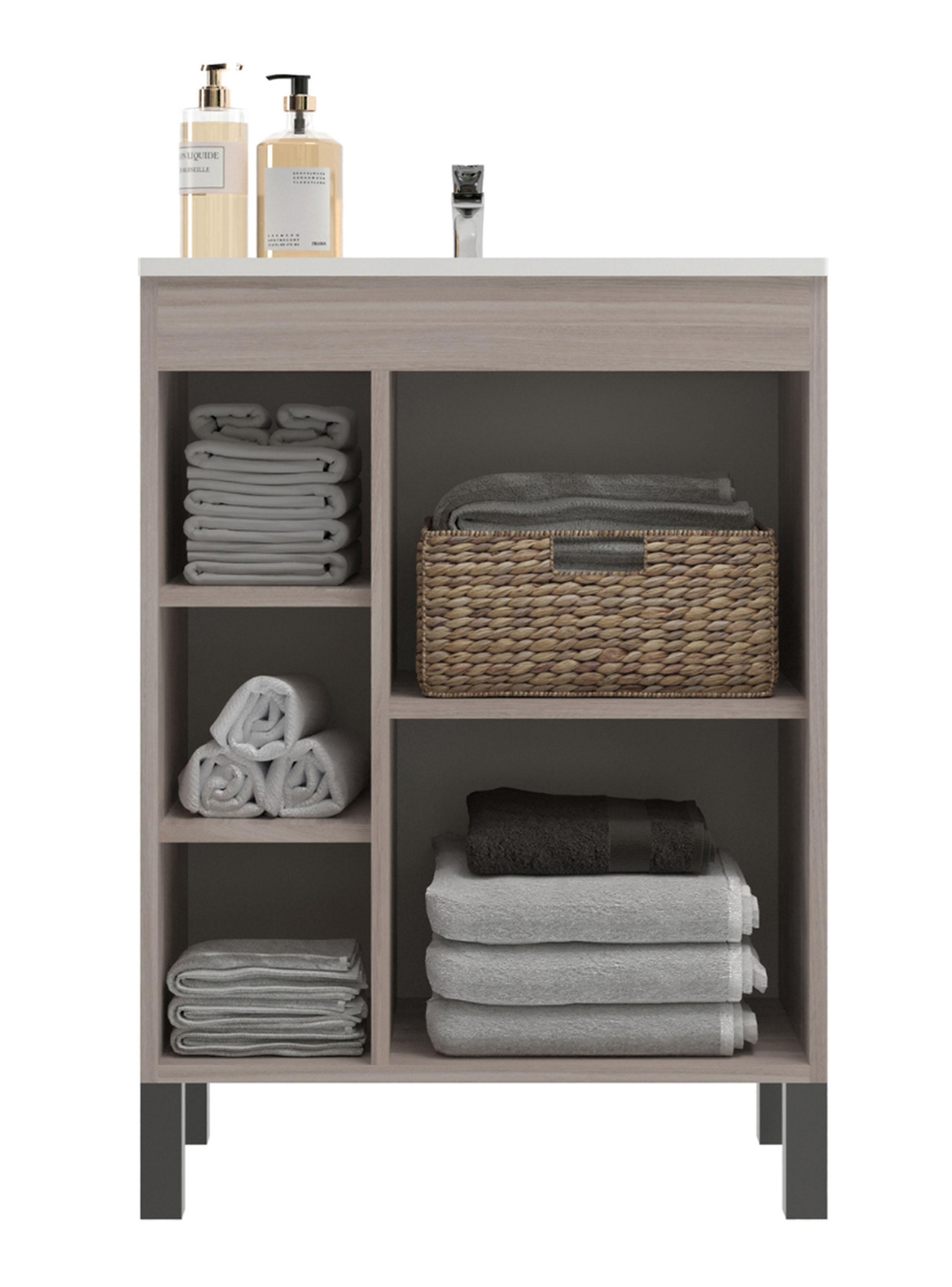 Mueble Baño con Lavamanos 1 Puerta 3 Espacios-2