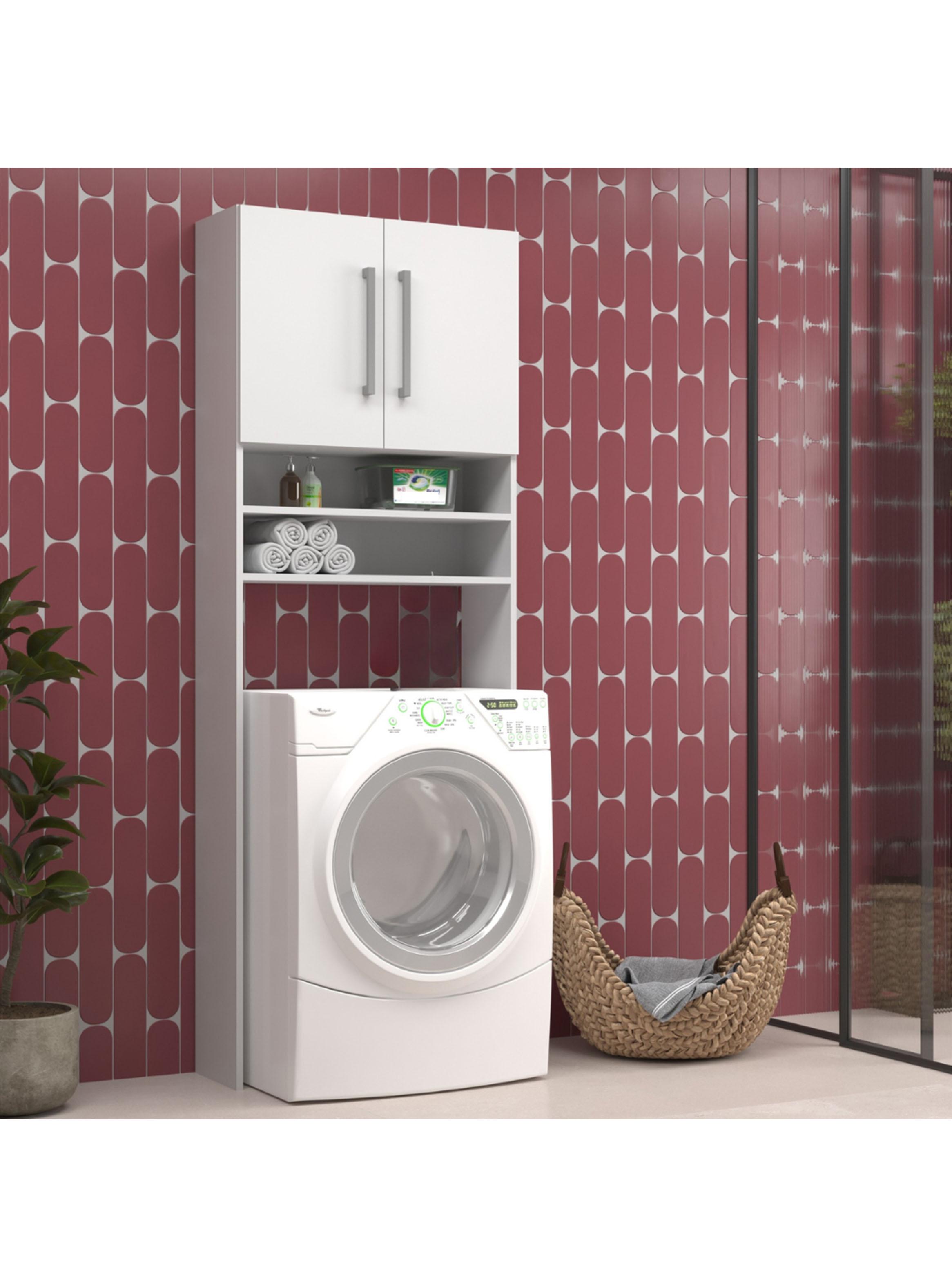 Organizador Logia Lavadora 2 Puertas 2 Espacios Blanco-4