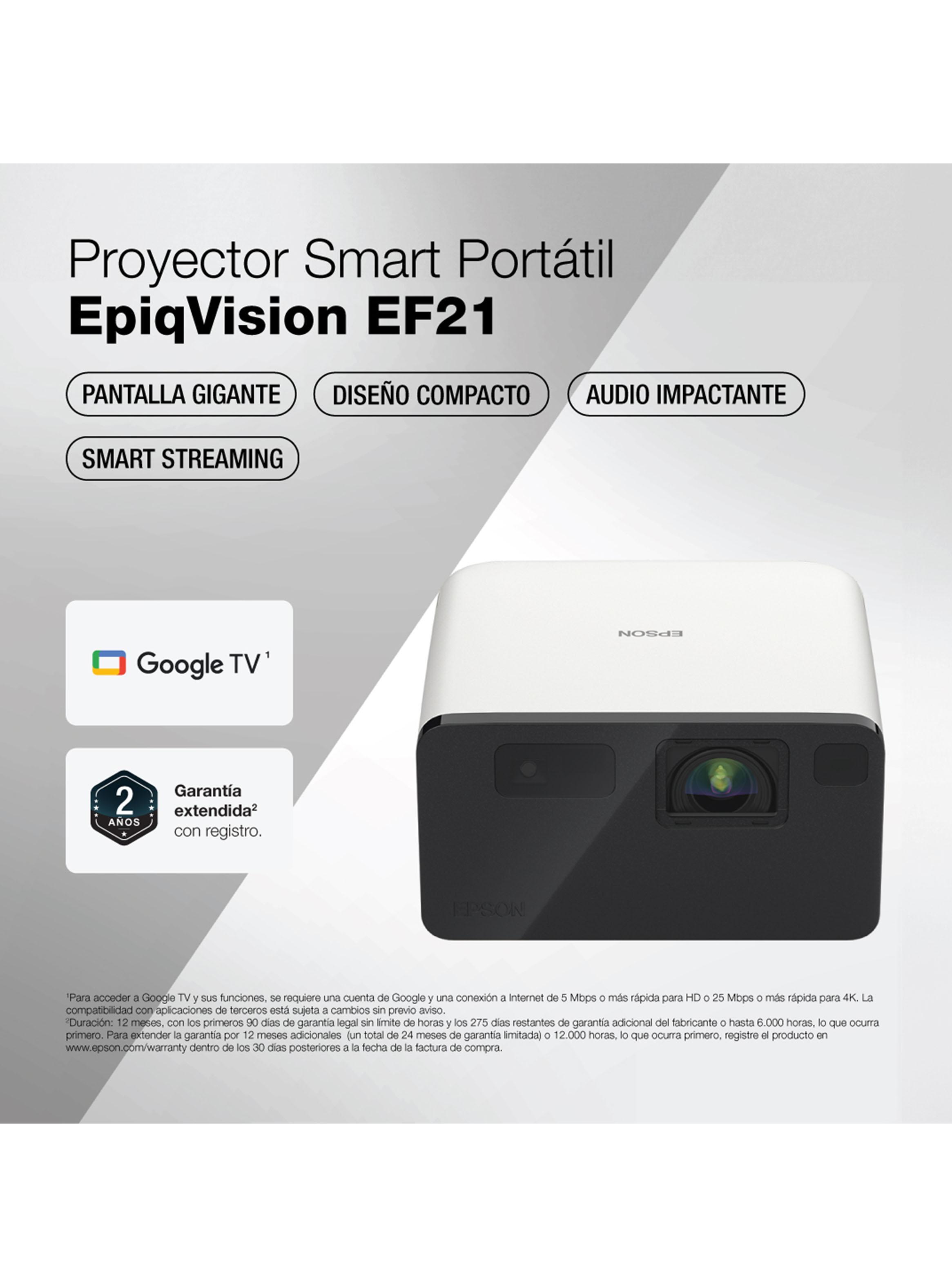 Proyector Láser Portátil EpiqVision EF21 Blanco-4
