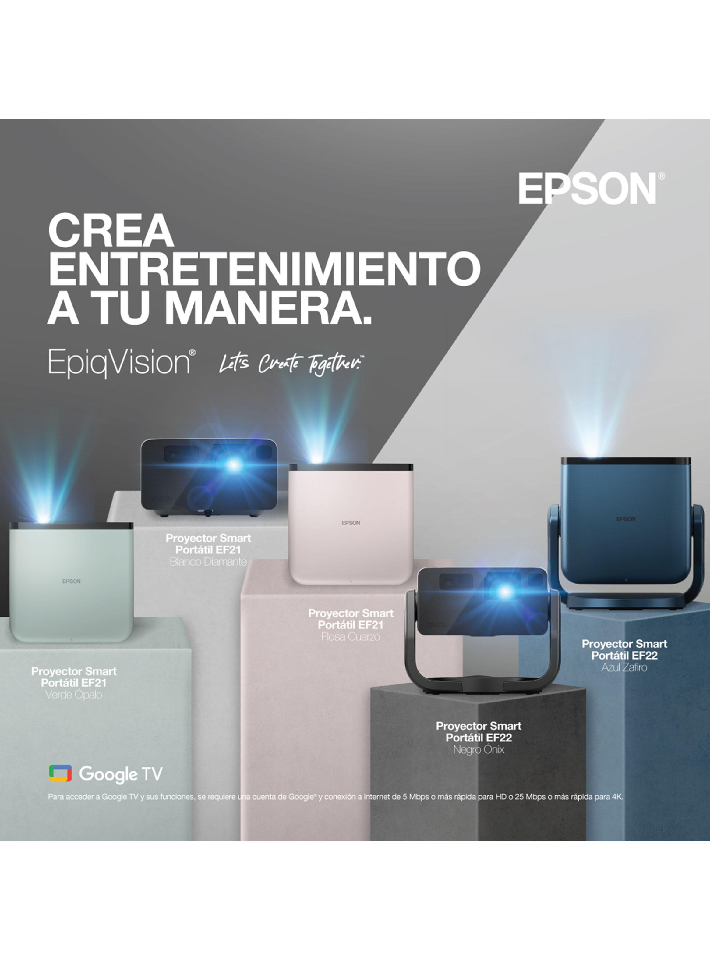 Proyector Láser Portátil EpiqVision EF21 Blanco-7