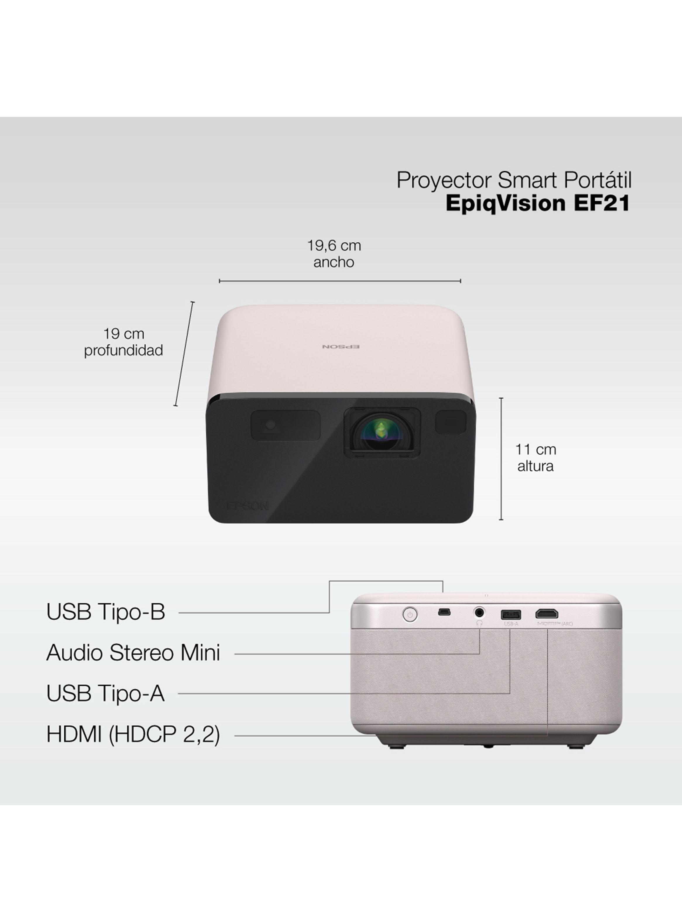 Proyector Láser Portátil FHD EF-21 Rosa-4