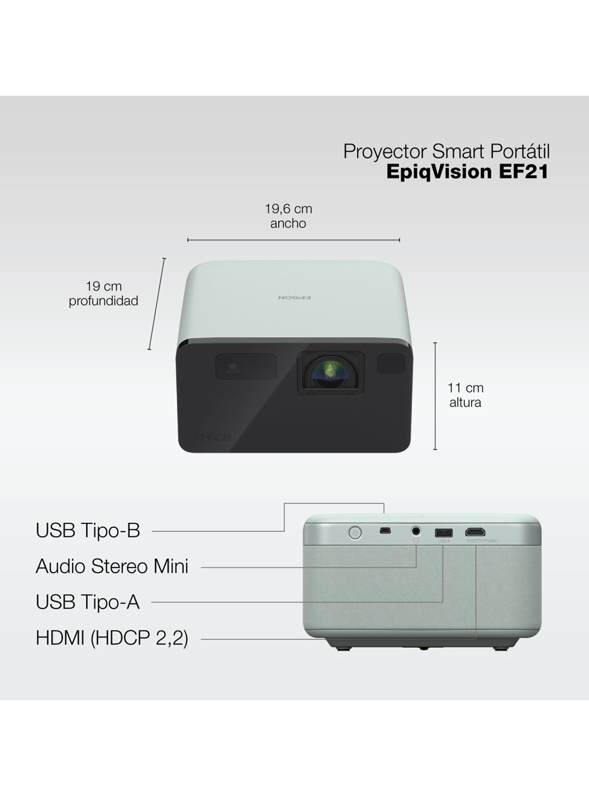 Proyector Láser Portátil EpiqVision EF21 Verde-3