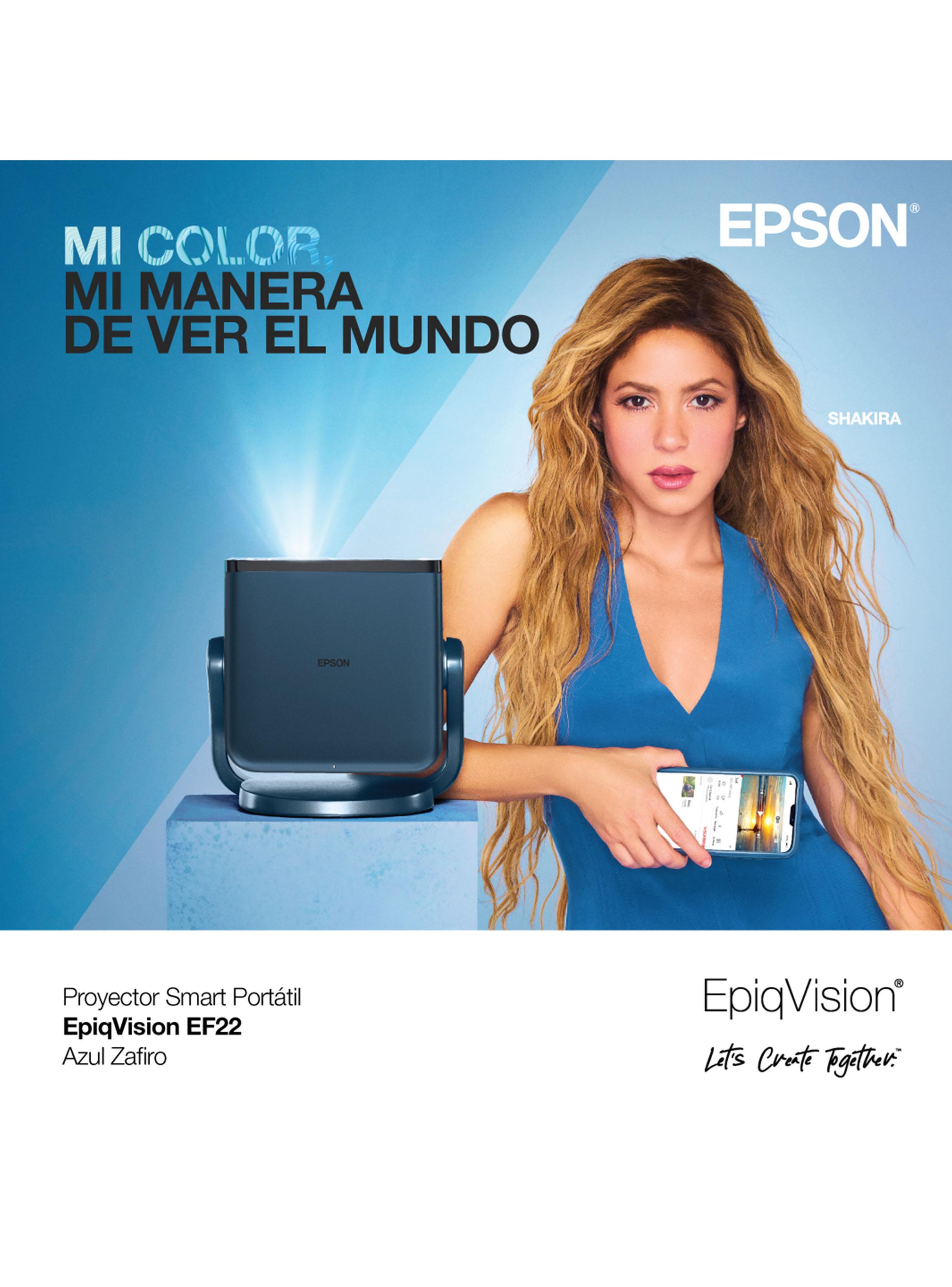 Proyector Láser Portátil EpiqVision EF22 Azul-5