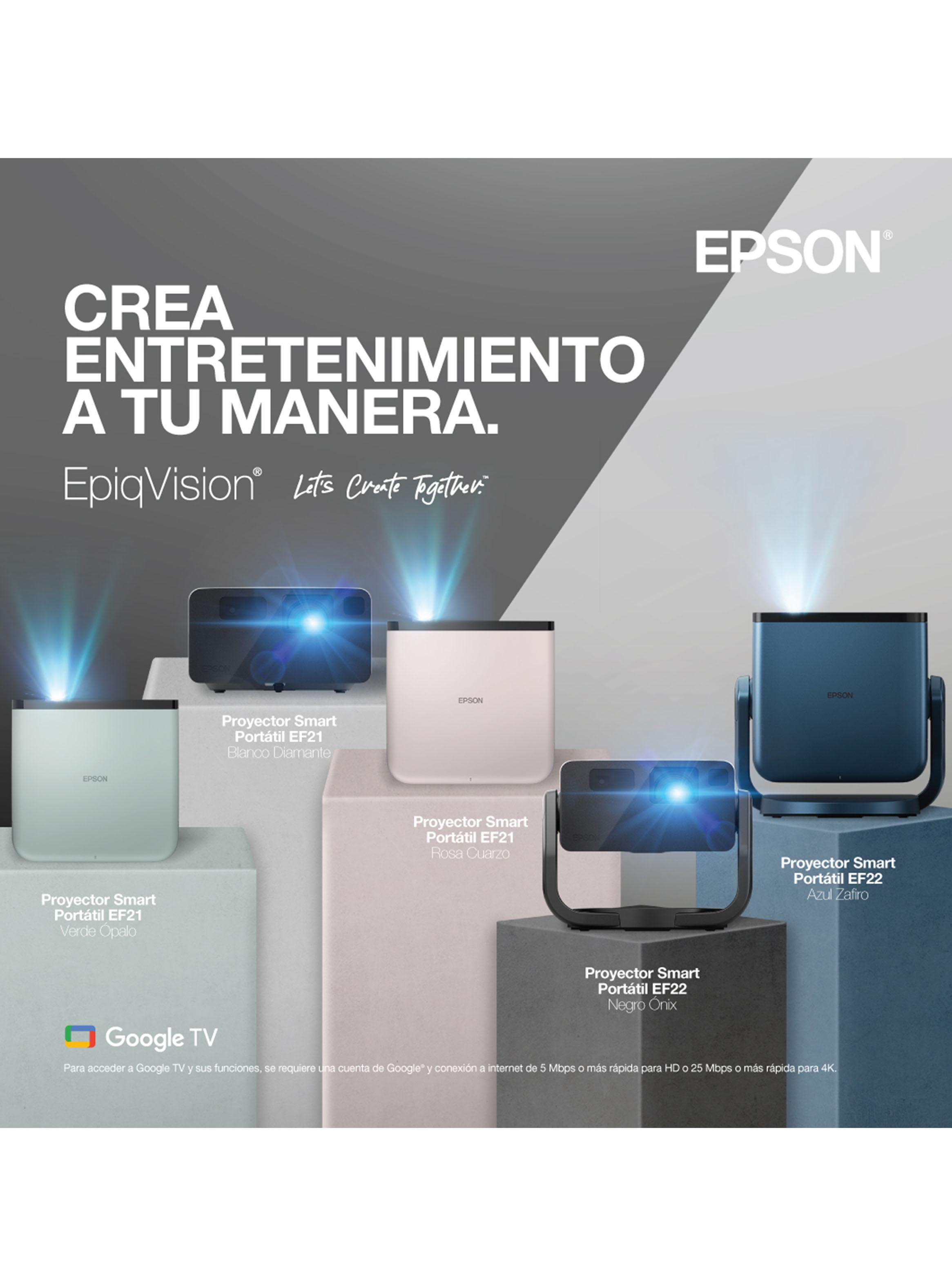 Proyector Láser Portátil EpiqVision EF22 Azul-6