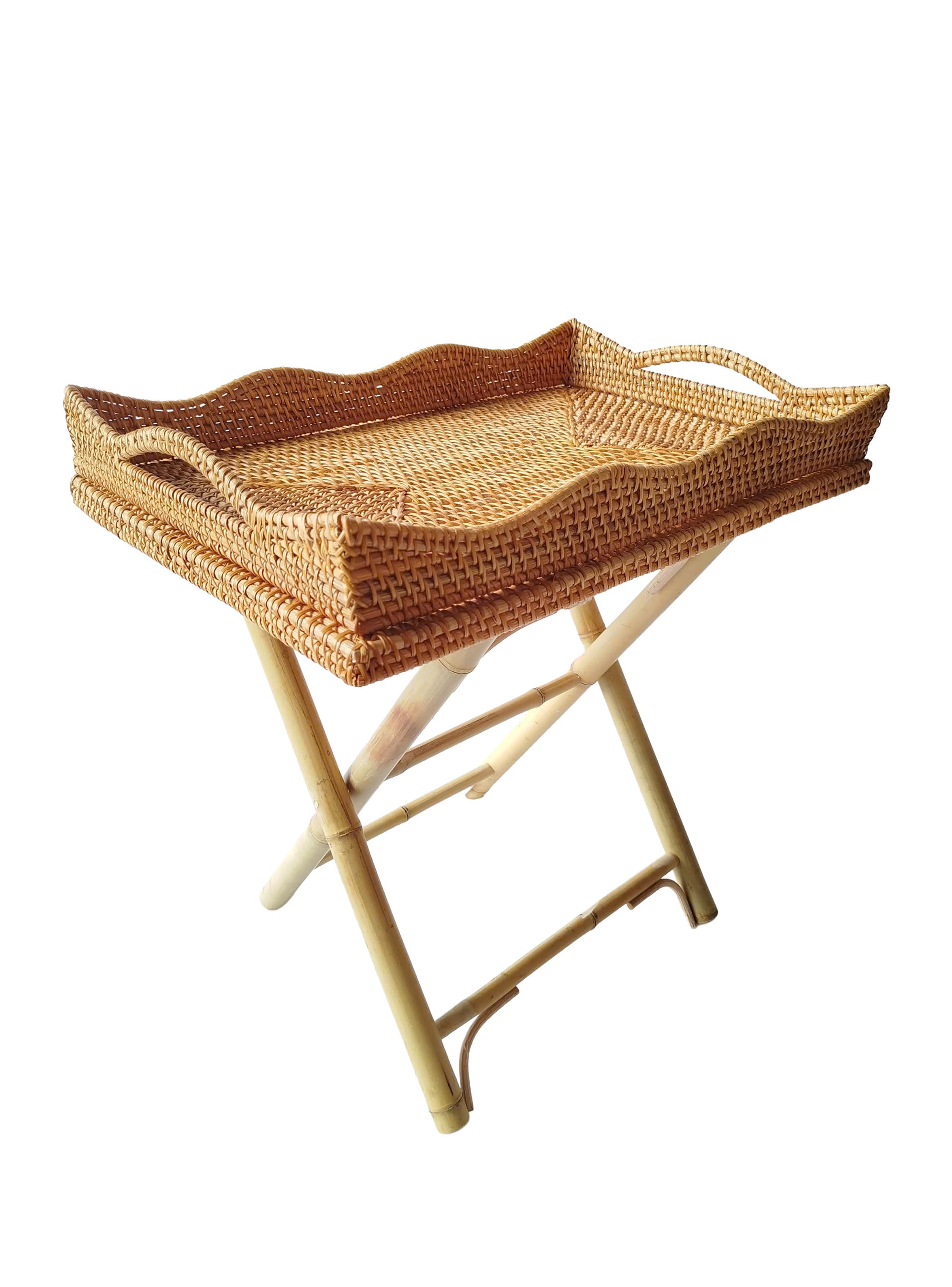 Bandeja Ratán y Bamboo 60x40 cm-2