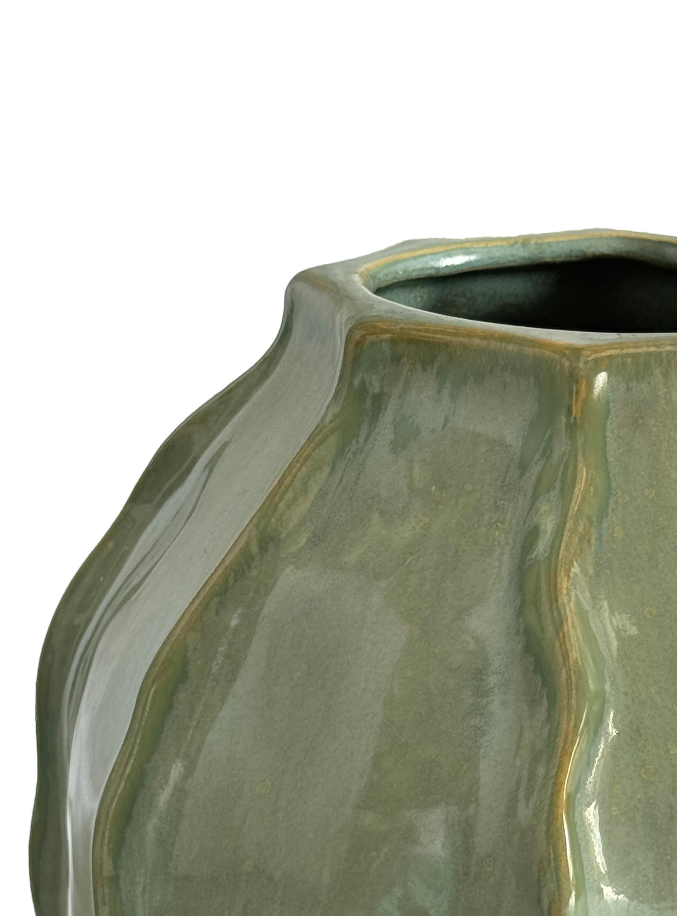 Jarrón Verde Aqua 23 cm-2