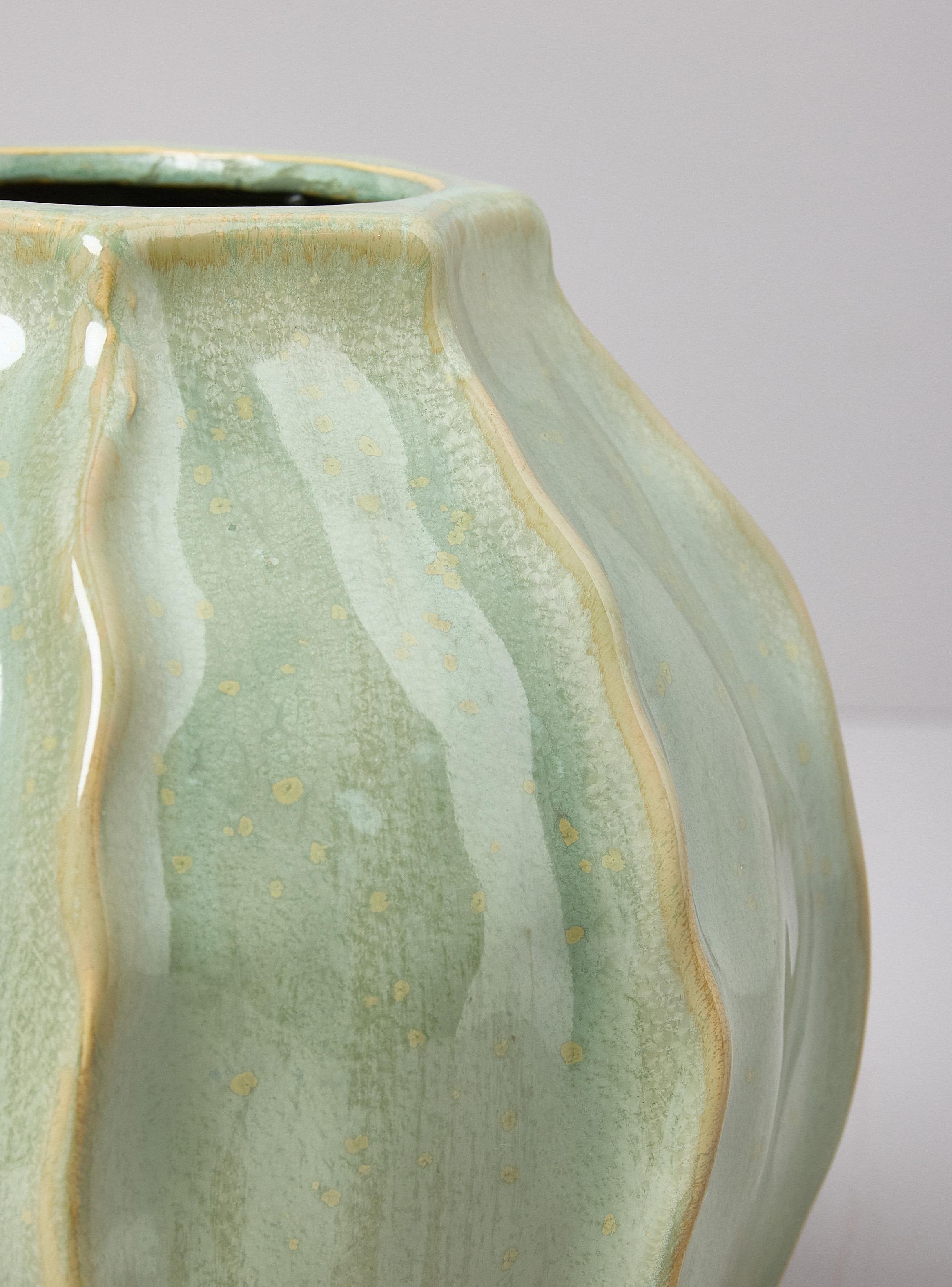 Jarrón Verde Aqua 23 cm-2