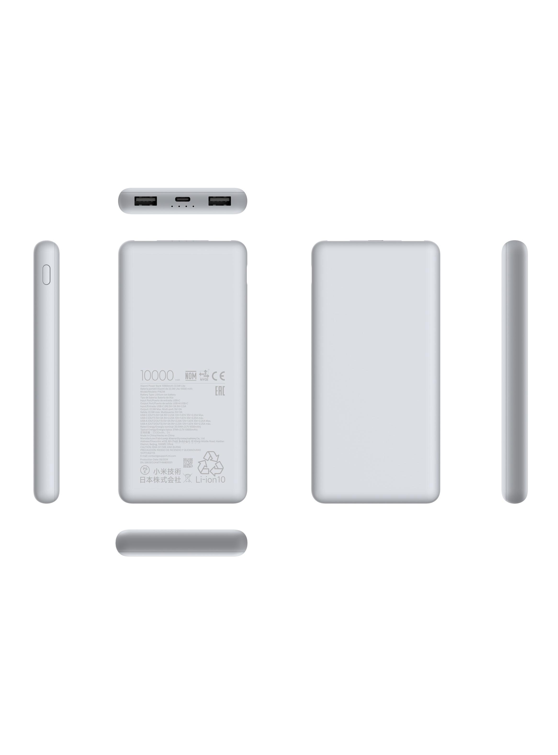 Batería Portátil Power Bank 10000 mAh 22.5W Lite-3