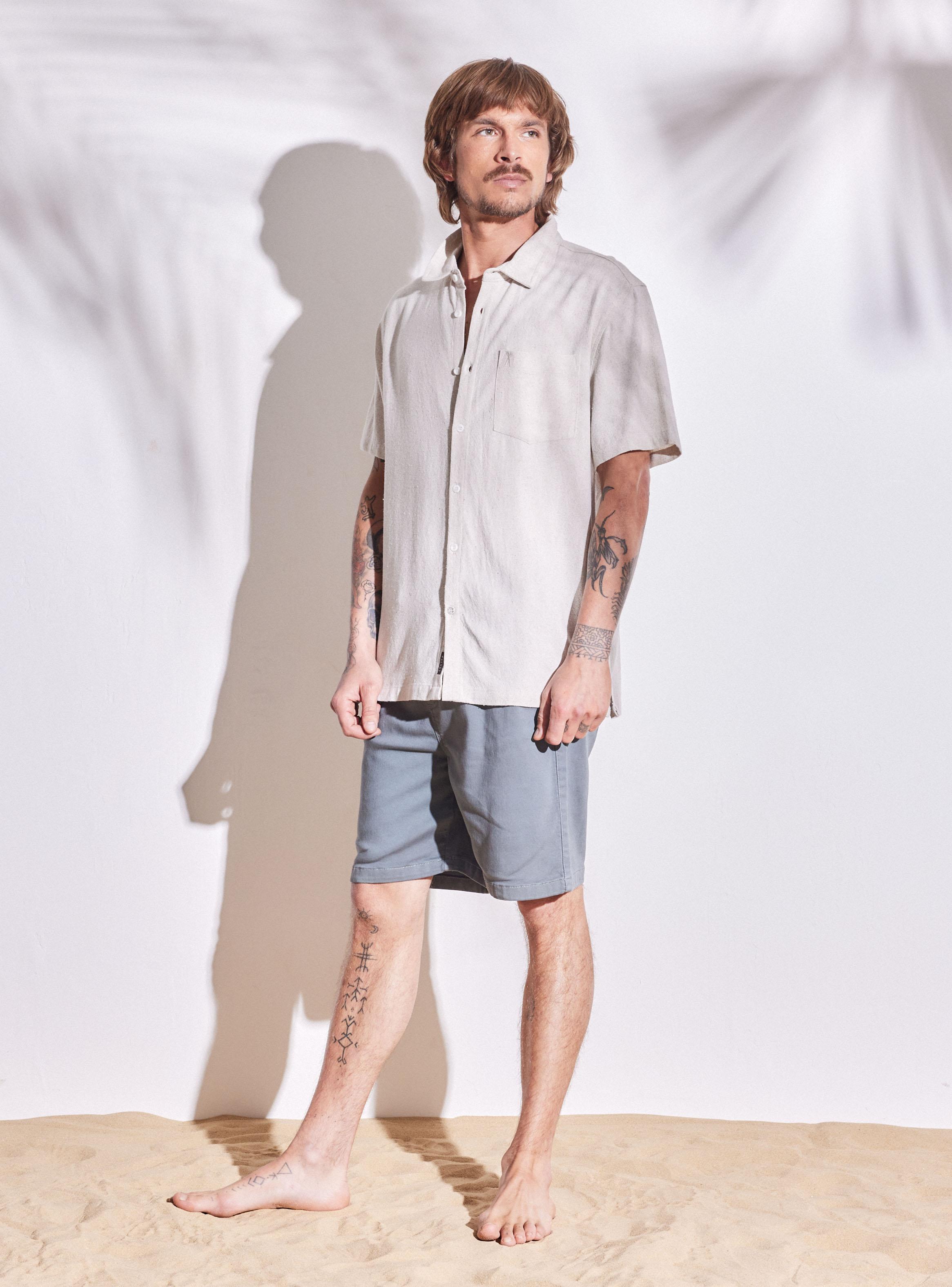 Camisa Lino Rústico Relaxed Fit-4