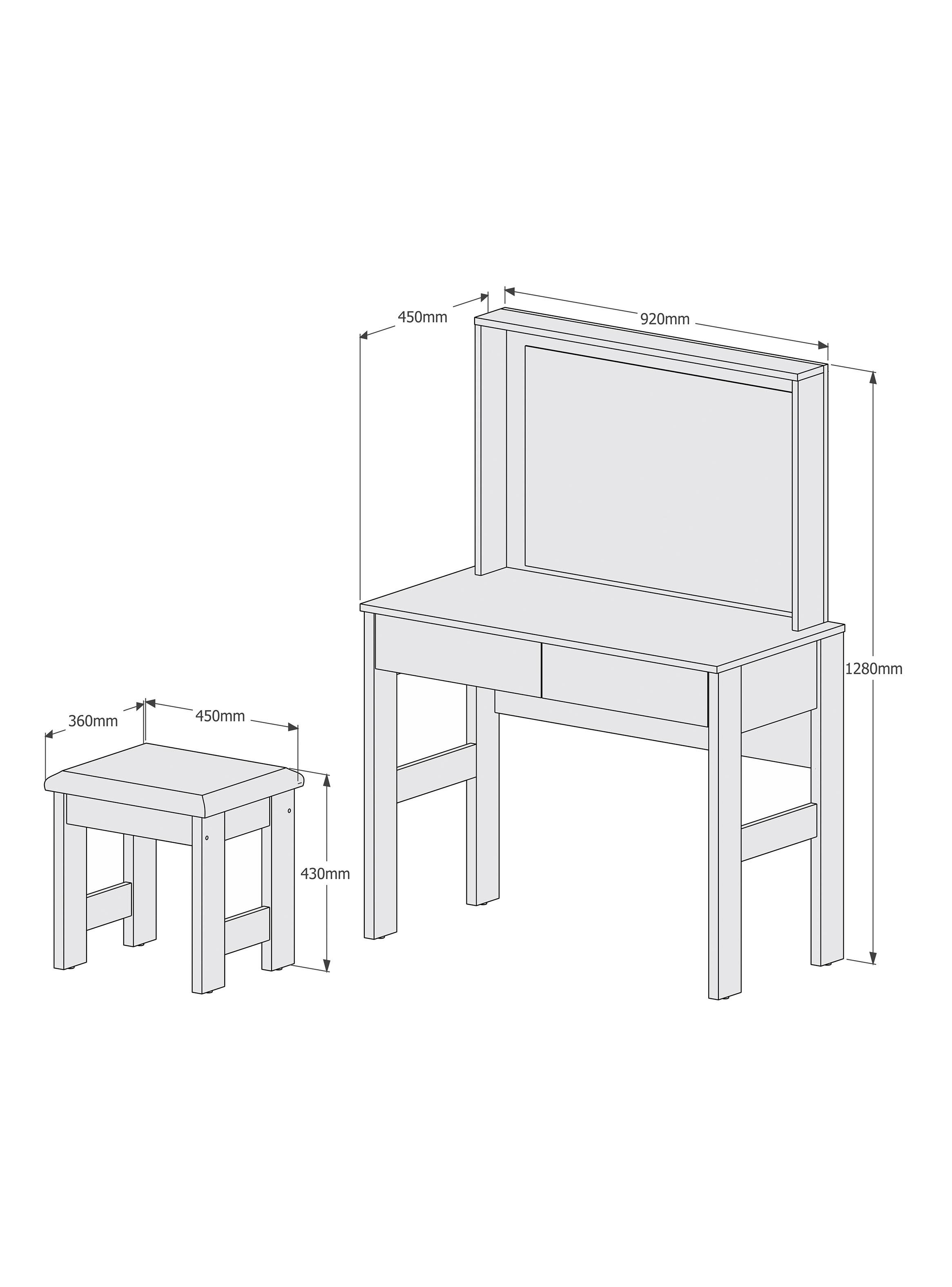 Tocador Con Espejo Be Blanco-1