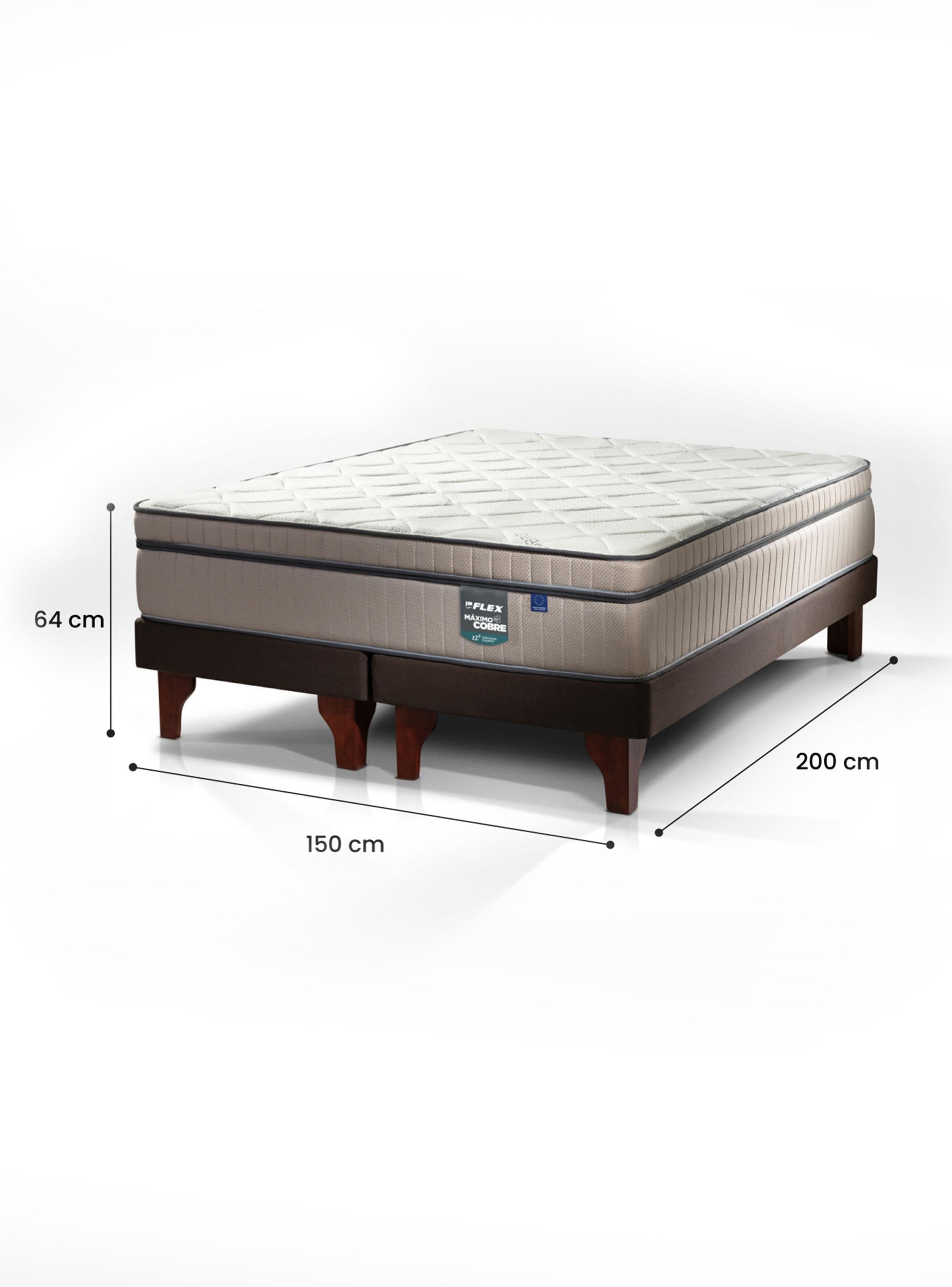 Cama Europea Máximo Cobre 2 Plazas Base Dividida 150x200 cm-1