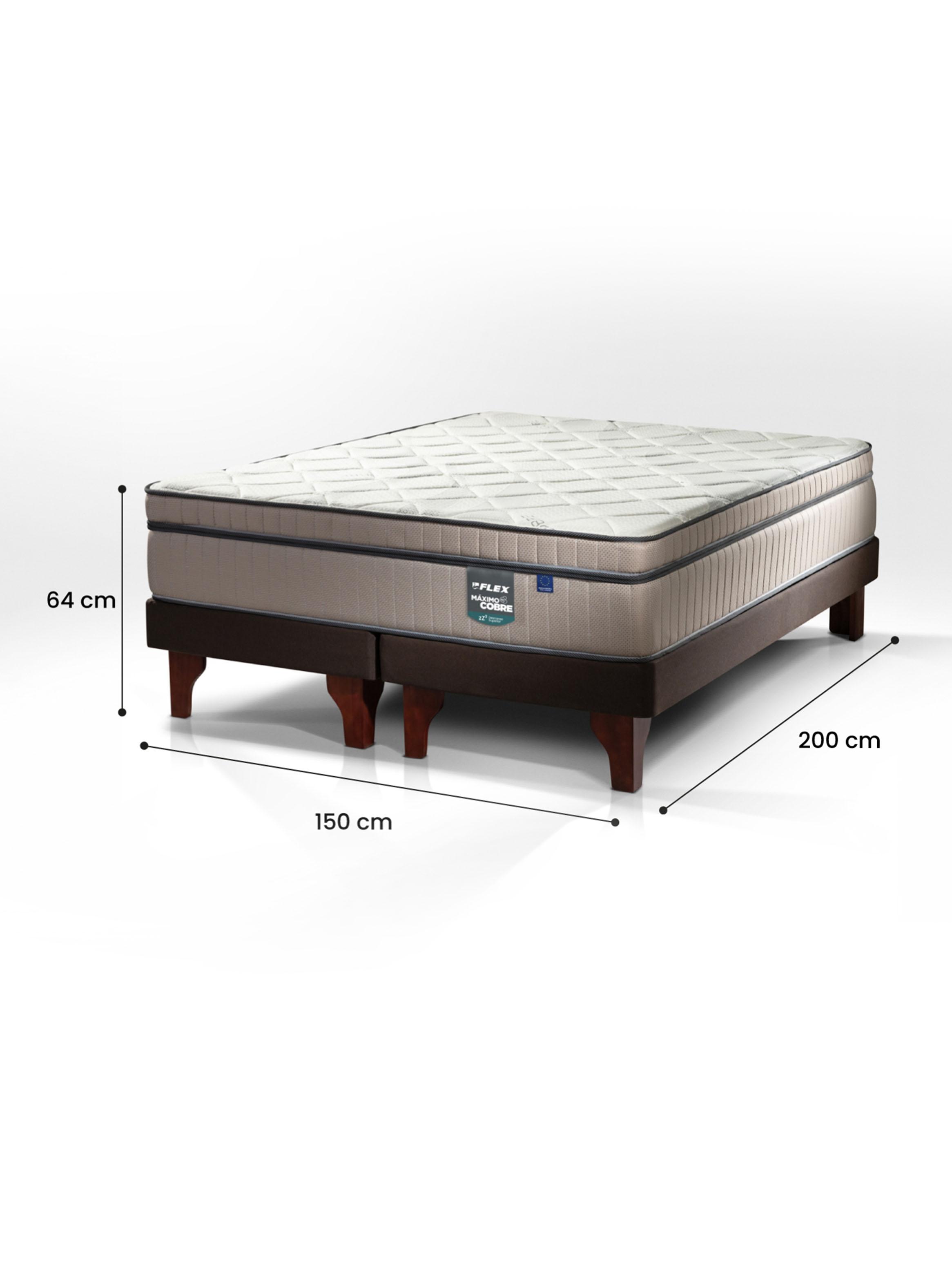 Cama Europea Máximo Cobre 2 Plazas Base Dividida + Set Muebles Lorraine-1